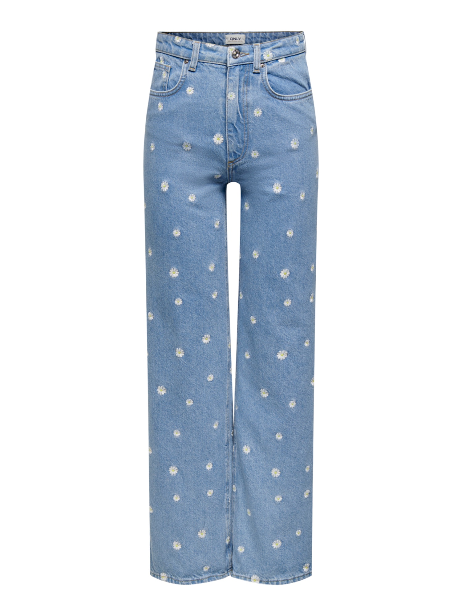 ONLY Kavbojke  moder denim / svetlo rumena / bela