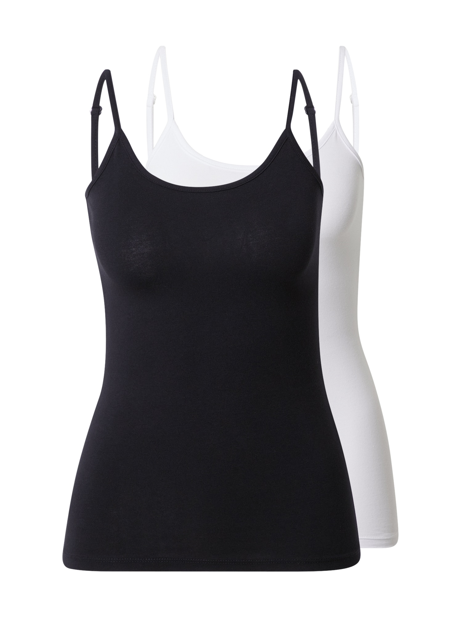 ONLY Top 'CAROLA'  črna / bela