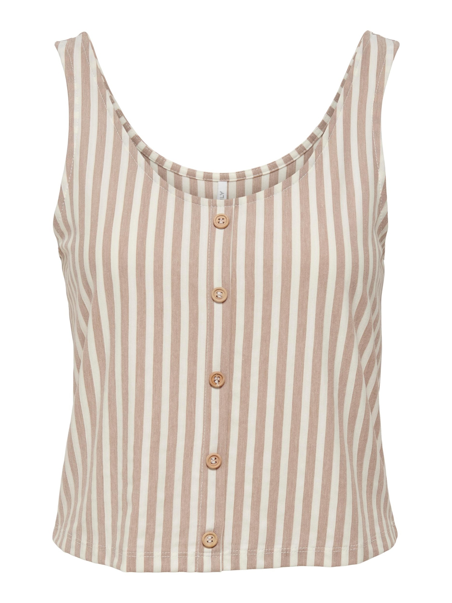 ONLY Top  svetlo rjava / naravno bela