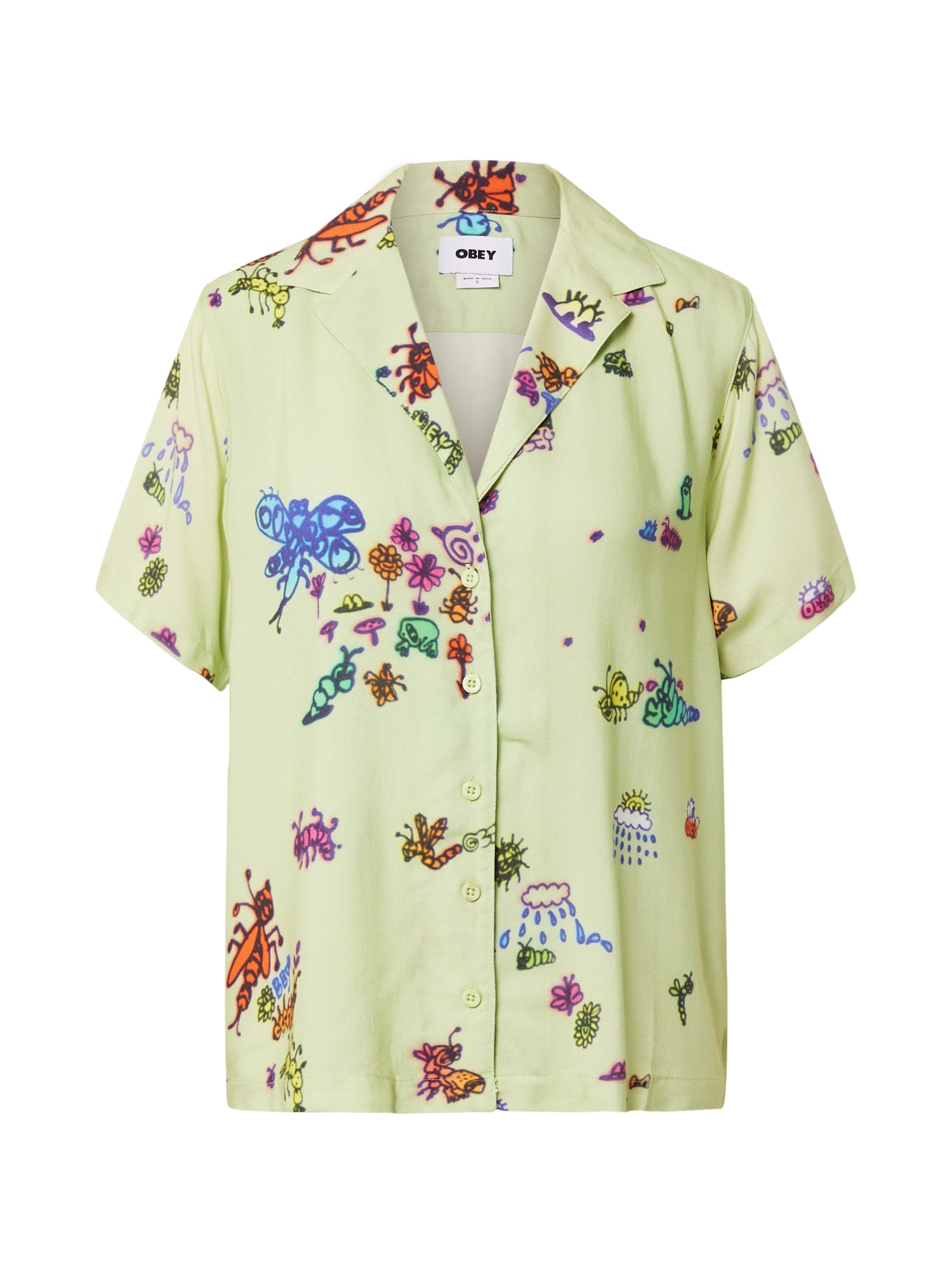 Obey Bluza  svetlo zelena / mešane barve