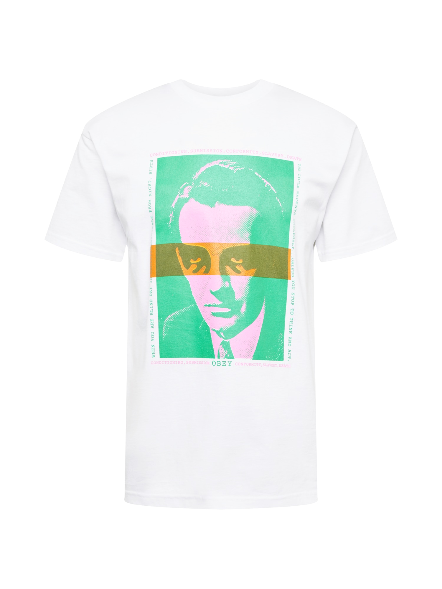 Obey Majica 'Night And Day'  rumena / zelena / roza / bela