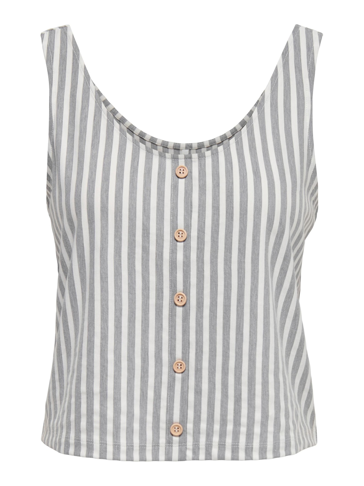 Only Petite Top  siva / bela