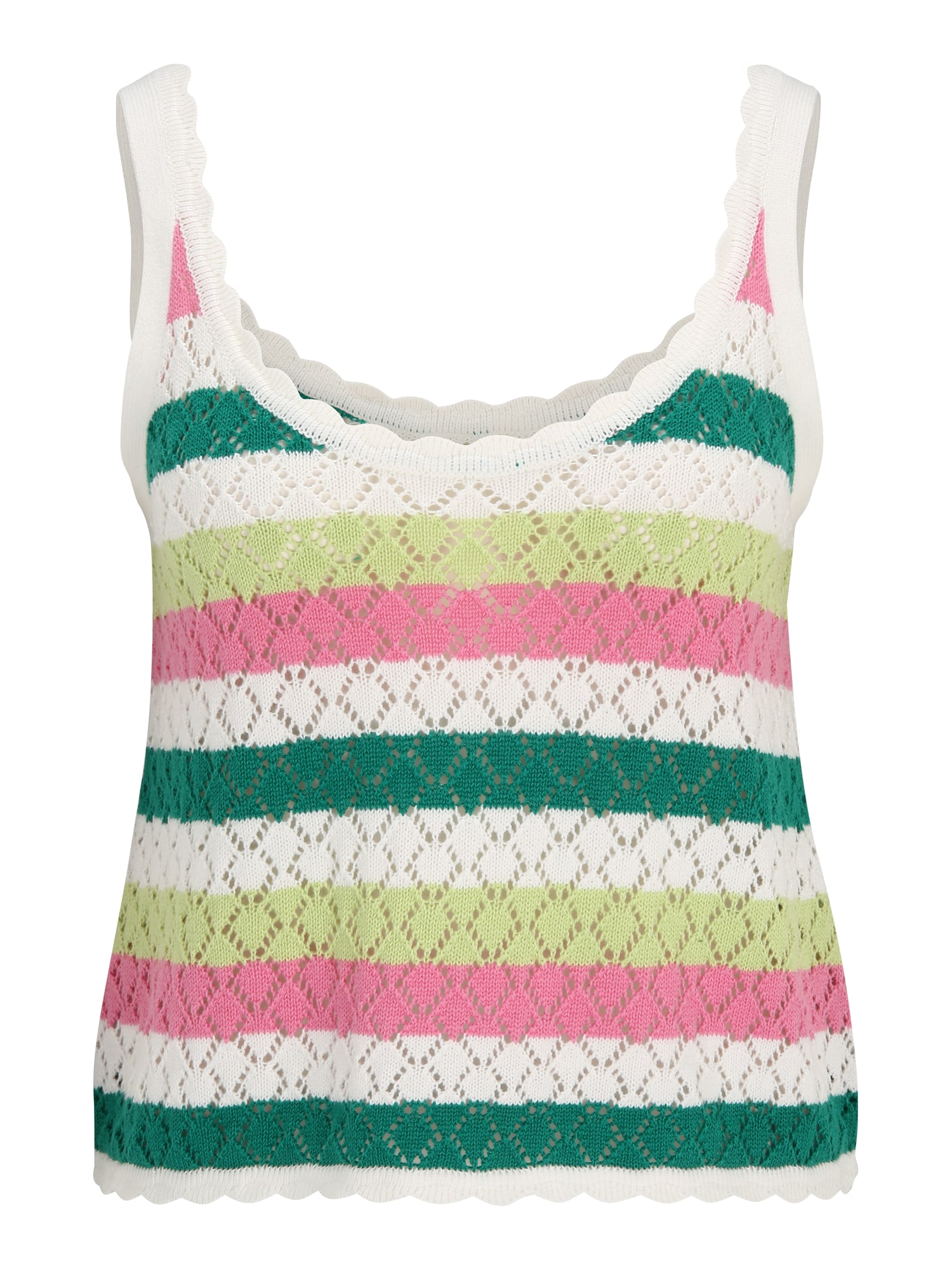 Only Petite Top z naramnicami 'CROSBY'  smaragd / svetlo zelena / svetlo roza / bela