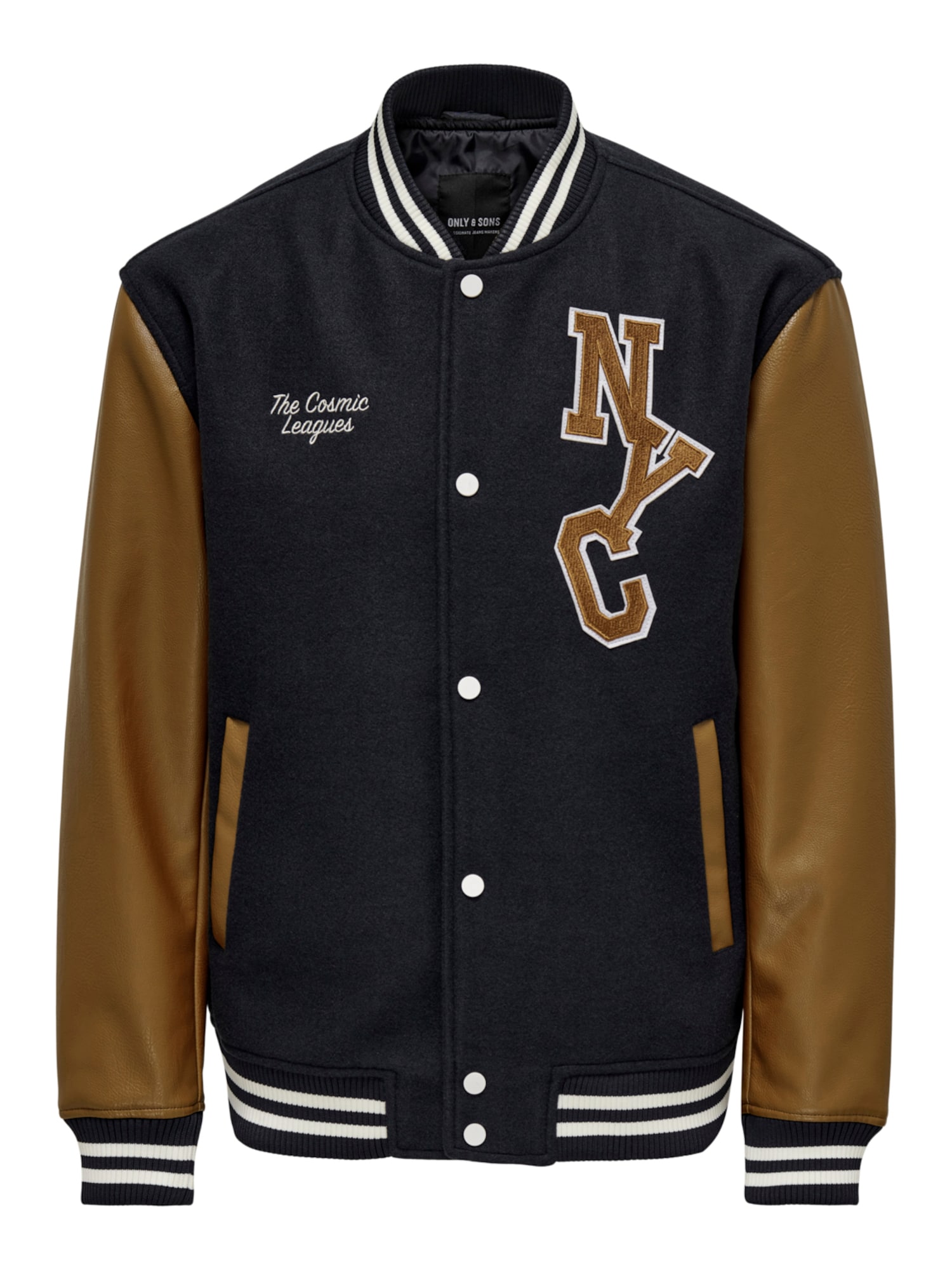 Only & Sons Prehodna jakna 'JAY'  temno modra / rjava / oliva / bela