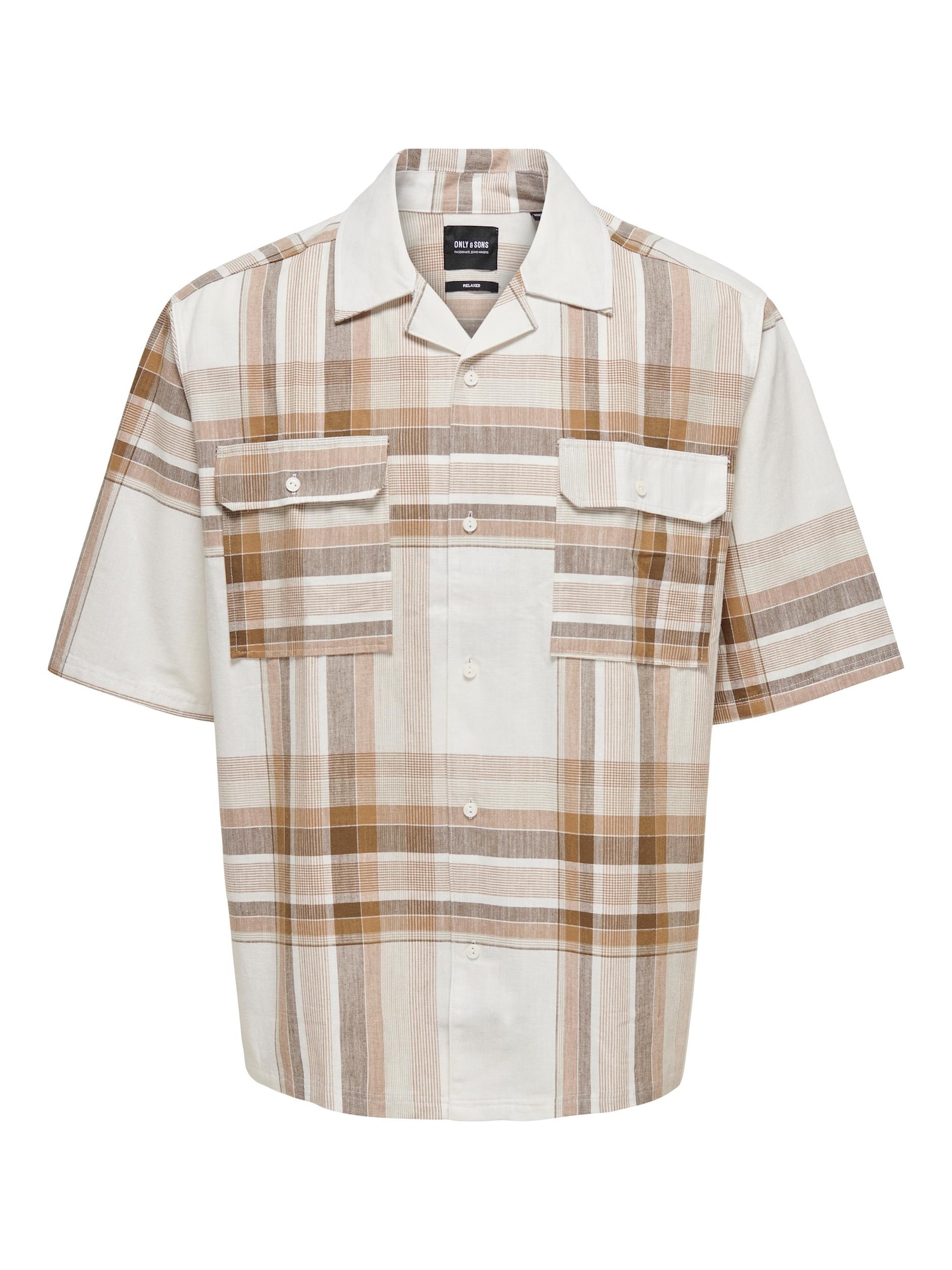 Only & Sons Srajca 'BRIGGS'  rjava / bela
