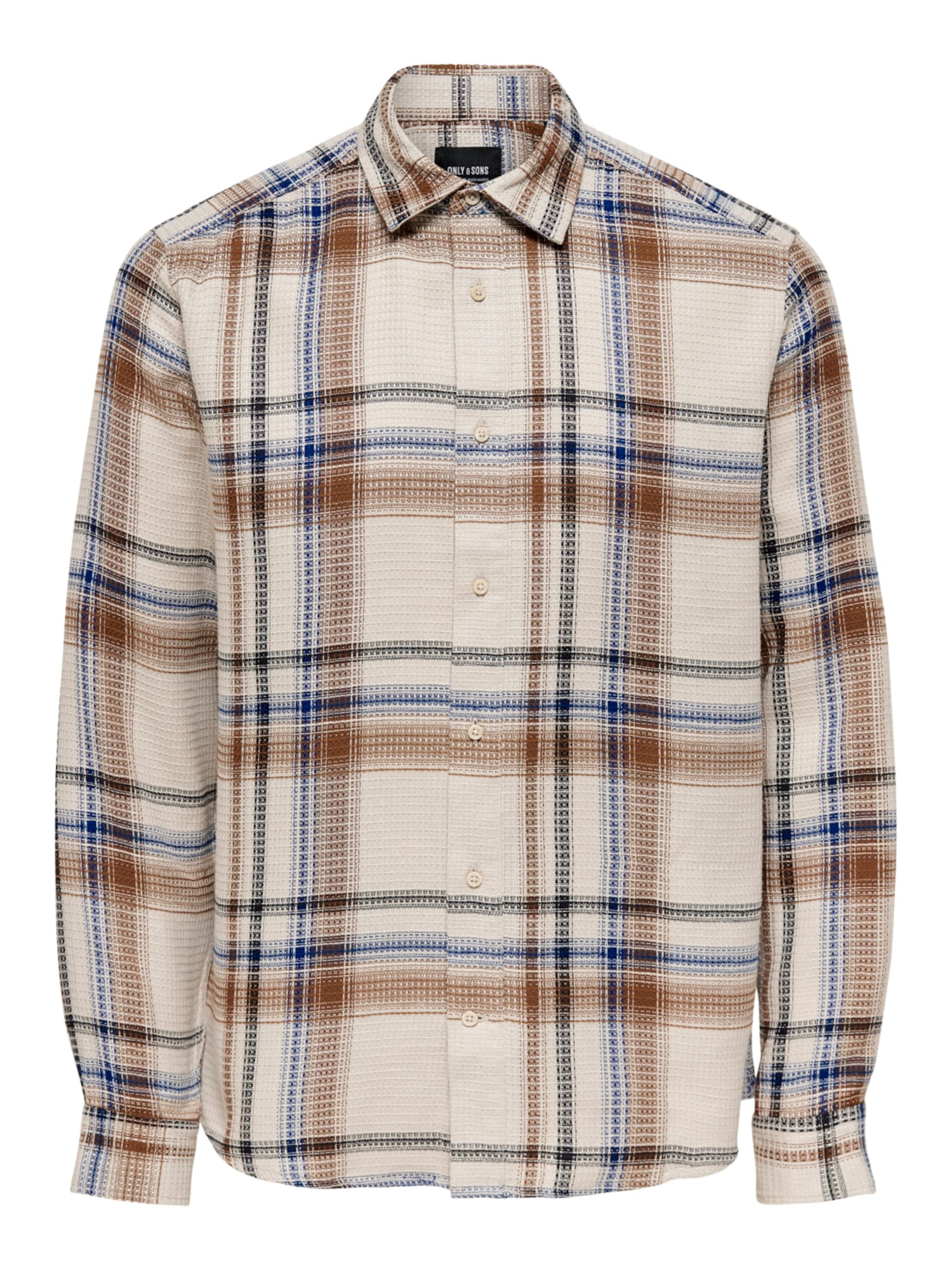 Only & Sons Srajca 'Ted'  temno modra / rjava / siva