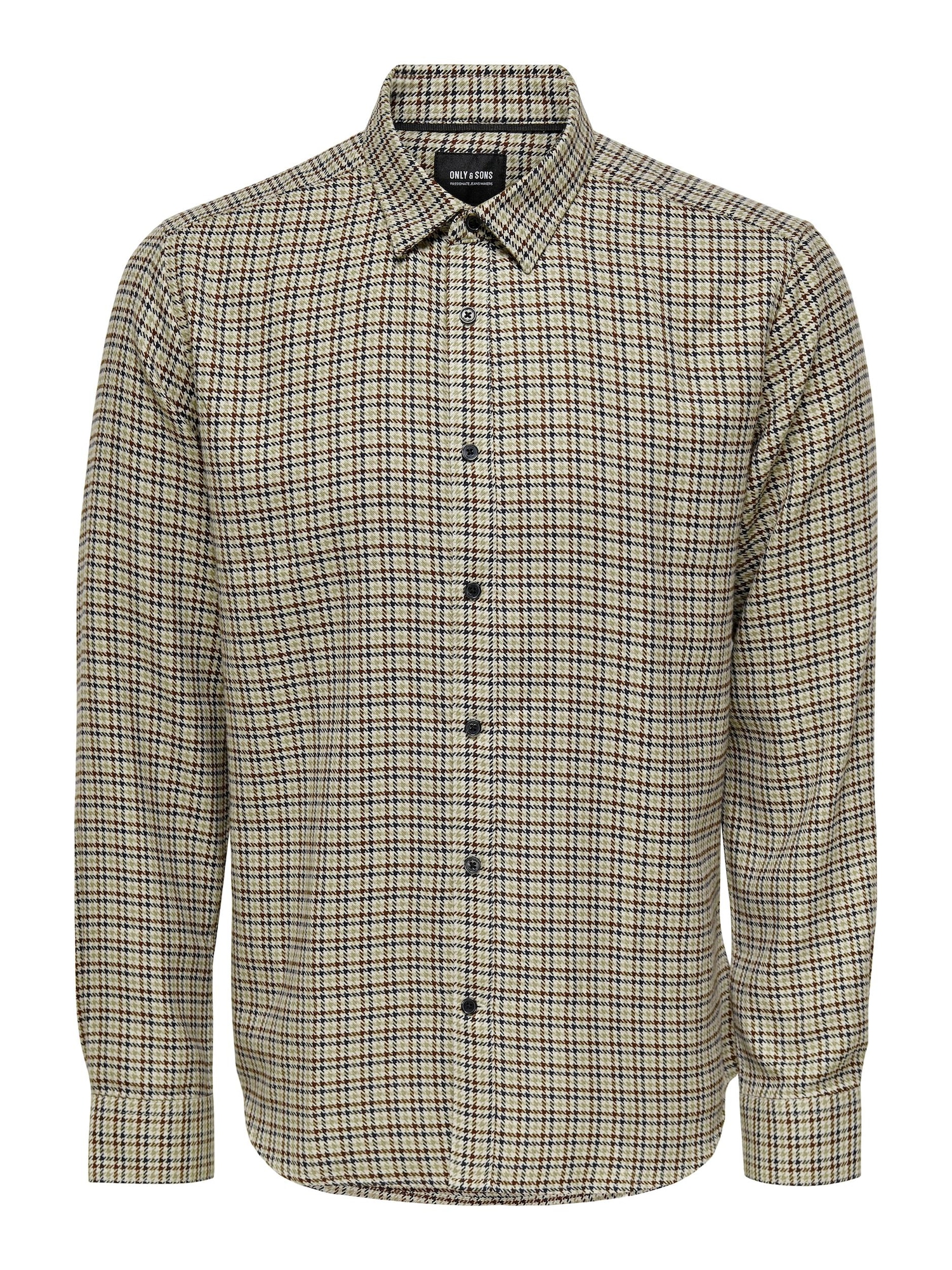 Only & Sons Srajca 'Tevin'  temno rjava / temno siva / svetlo siva / črna