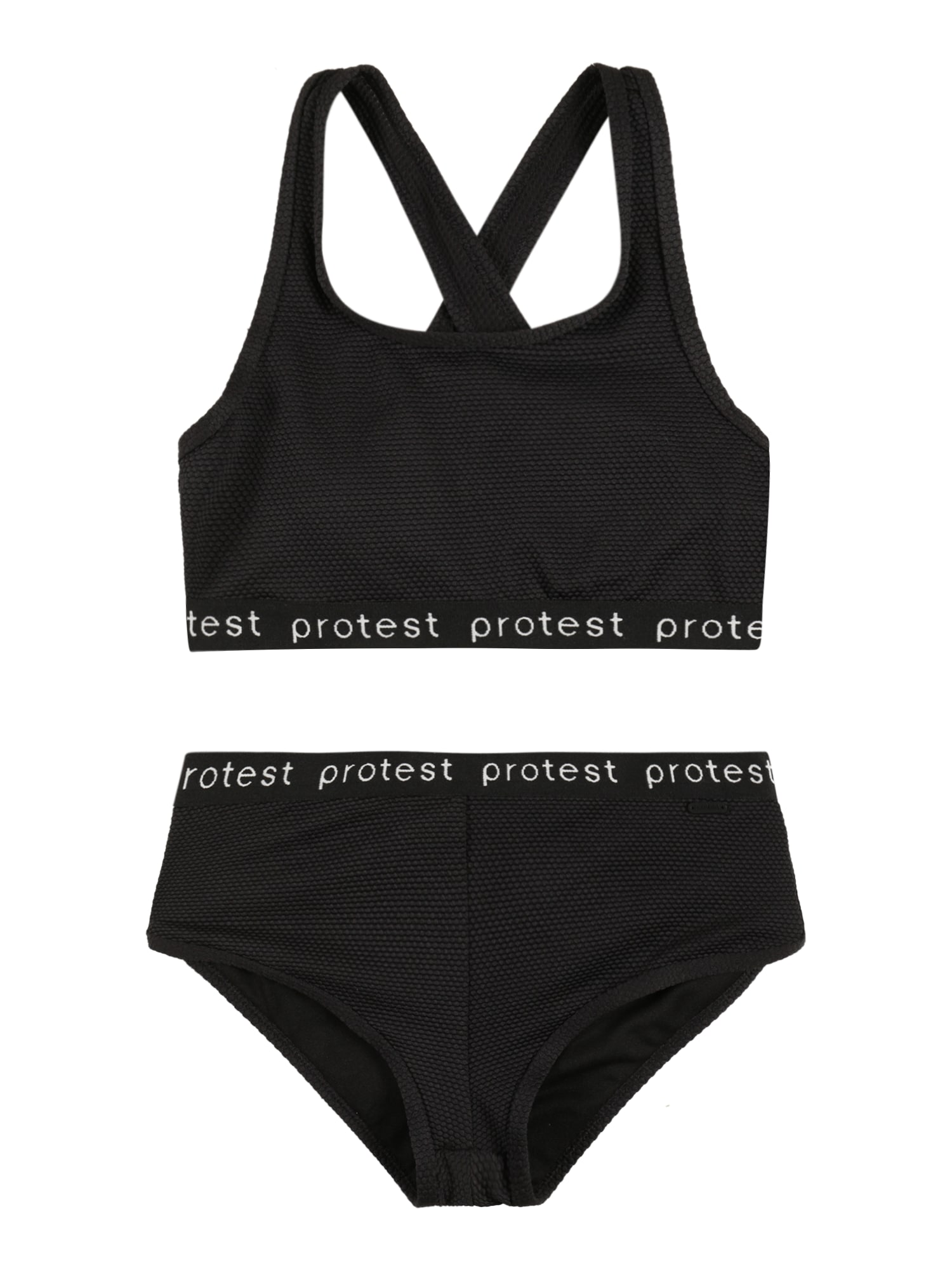 PROTEST Športna kopalna moda 'BEAU'  črna / bela