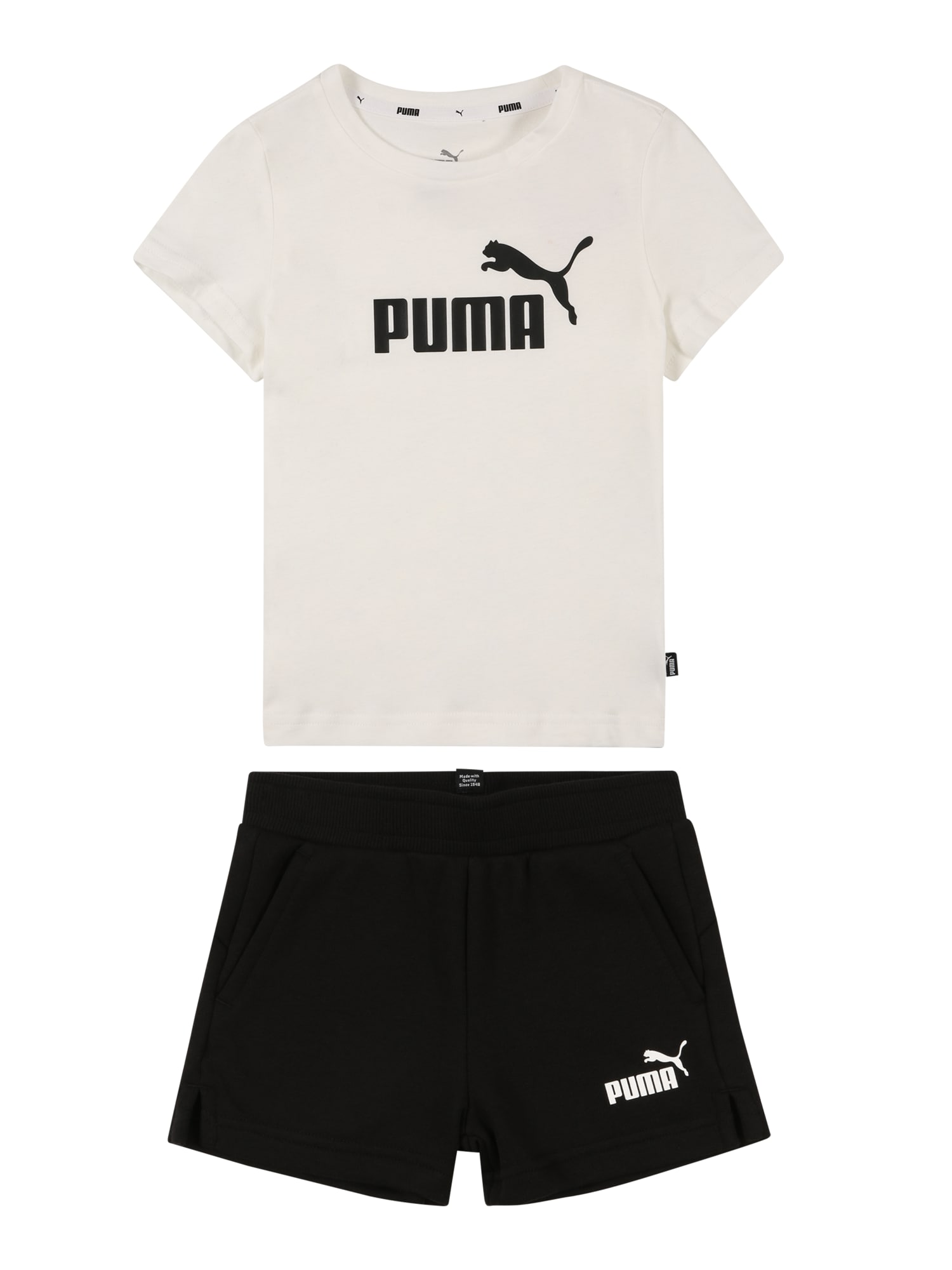PUMA Športna trenirka  črna / bela