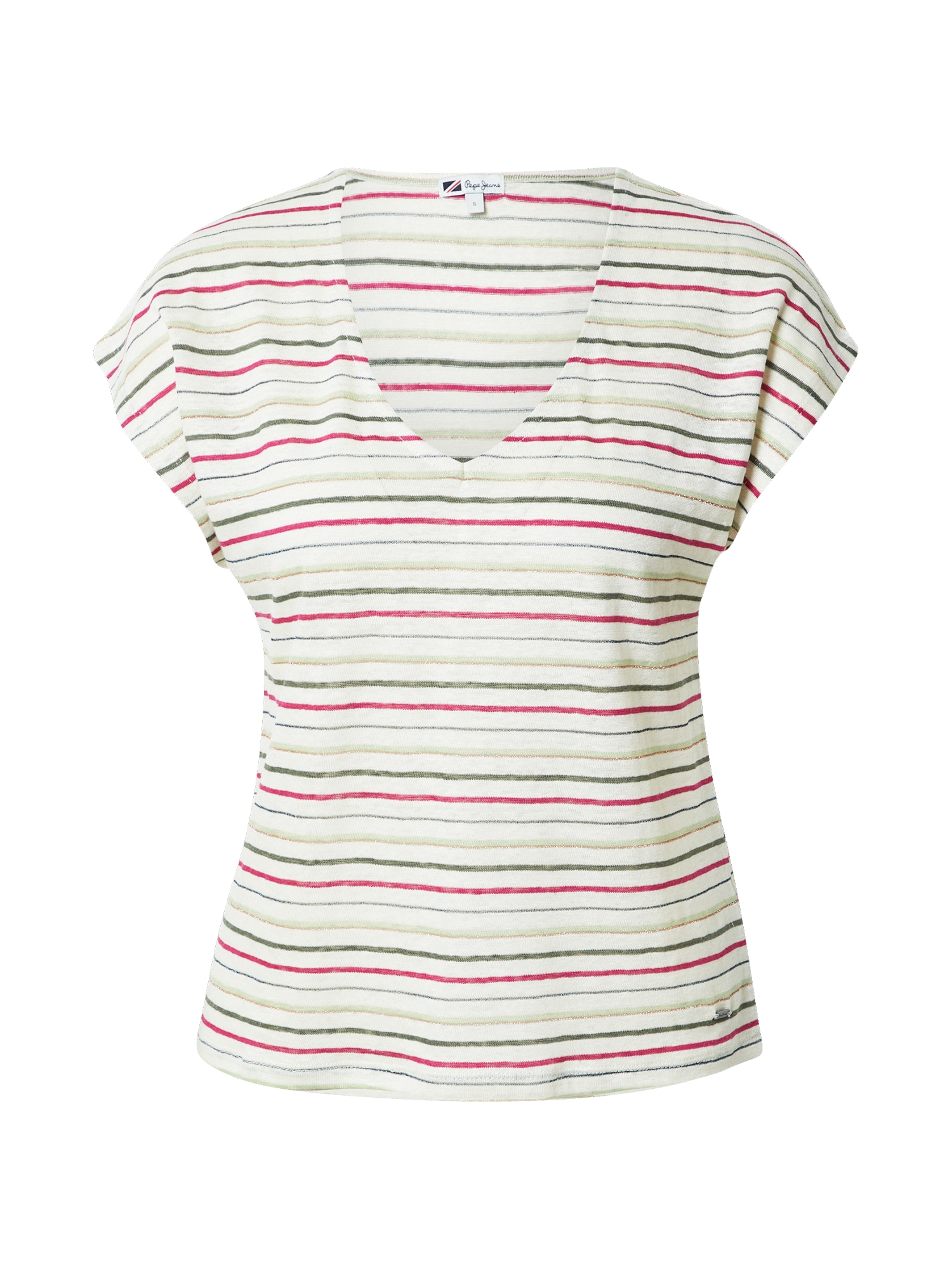 Pepe Jeans Majica 'BASI'  bež / meta / travnato zelena / eozin