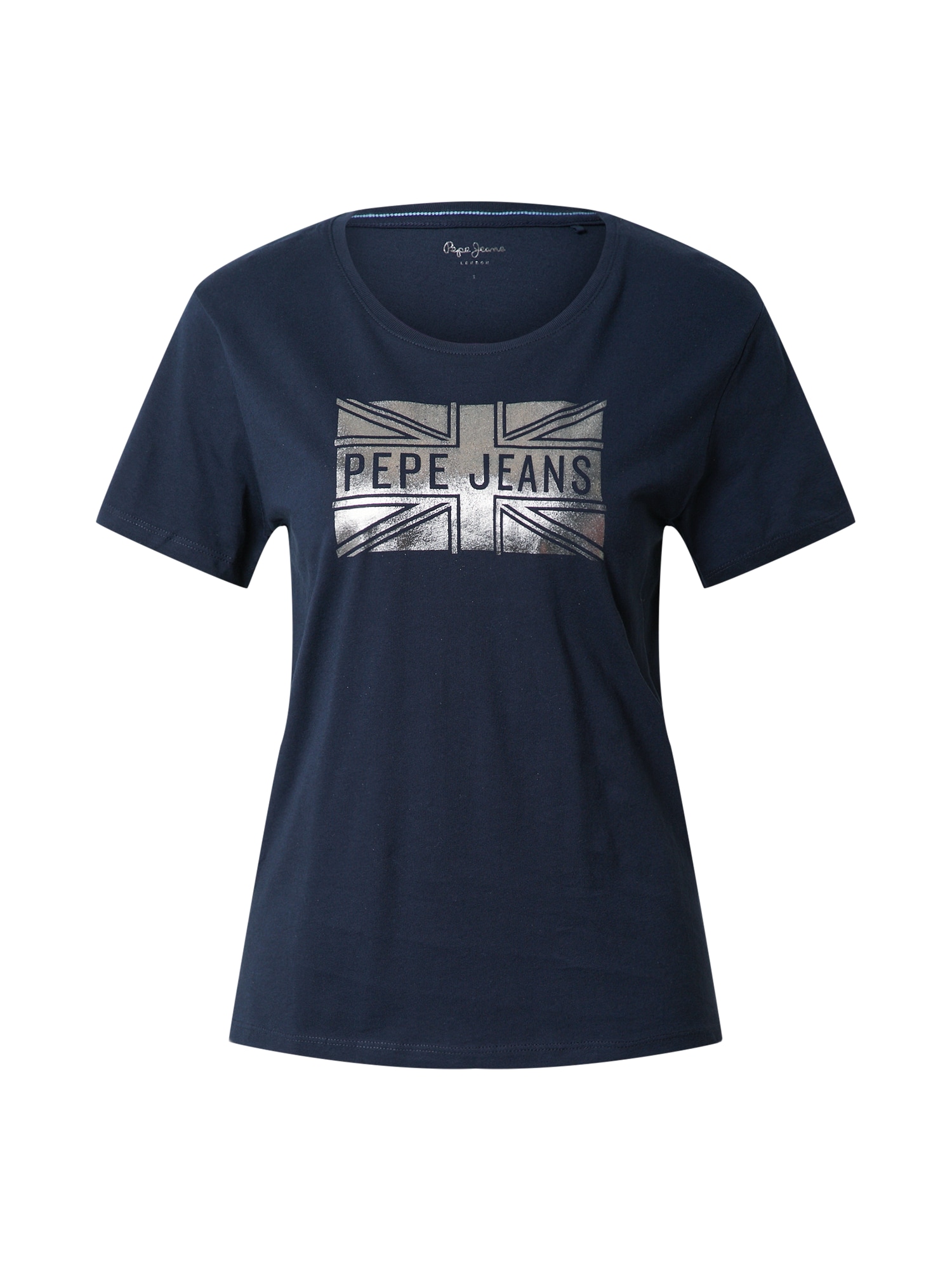 Pepe Jeans Majica 'PEARL'  mornarska / srebrna