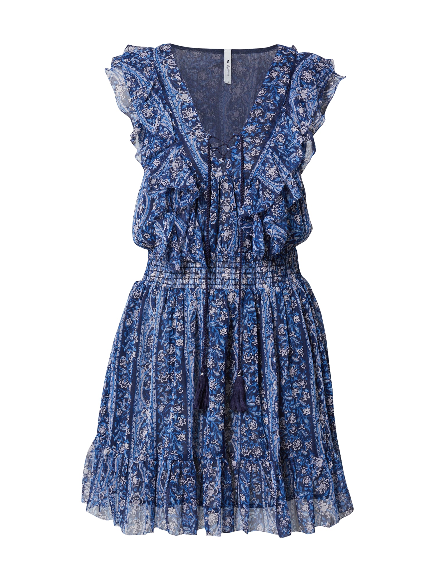 Pepe Jeans Poletna obleka 'LATISHA'  modra / mornarska / dimno modra / svetlo modra / bela