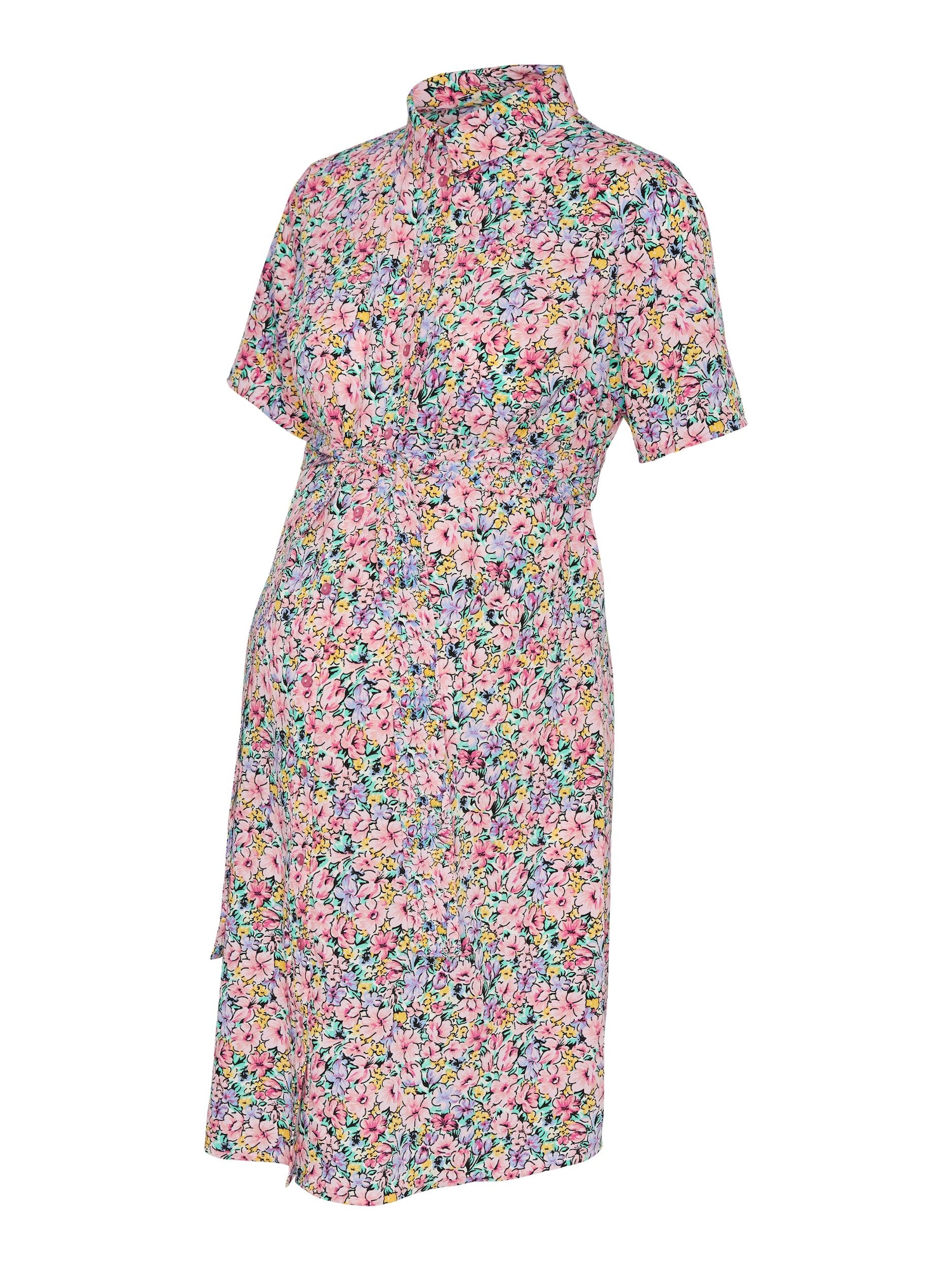 Pieces Maternity Dolga srajca 'APRIL'  zlato-rumena / majnica / roza / črna