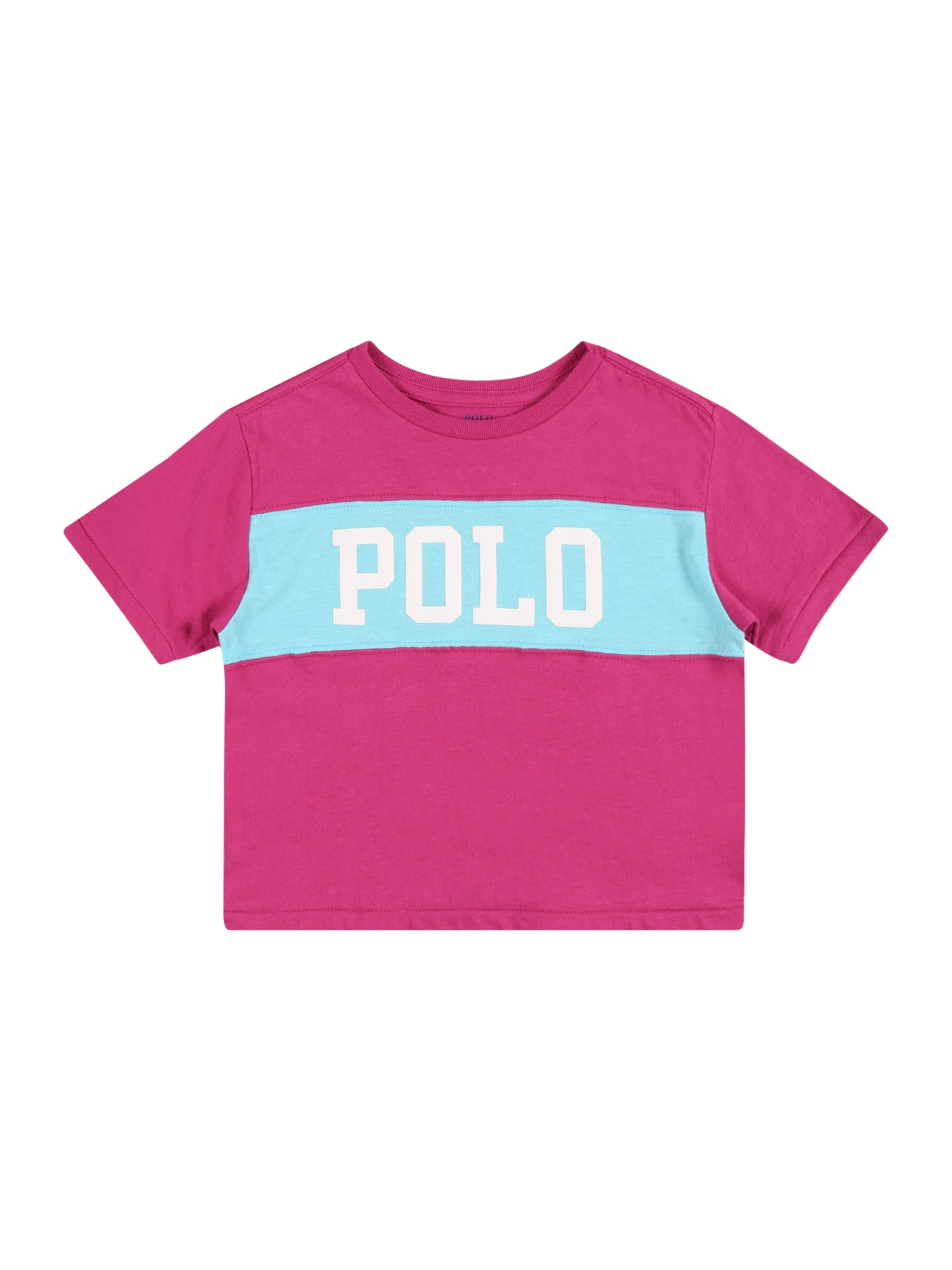 Polo Ralph Lauren Majica  svetlo modra / eozin / bela