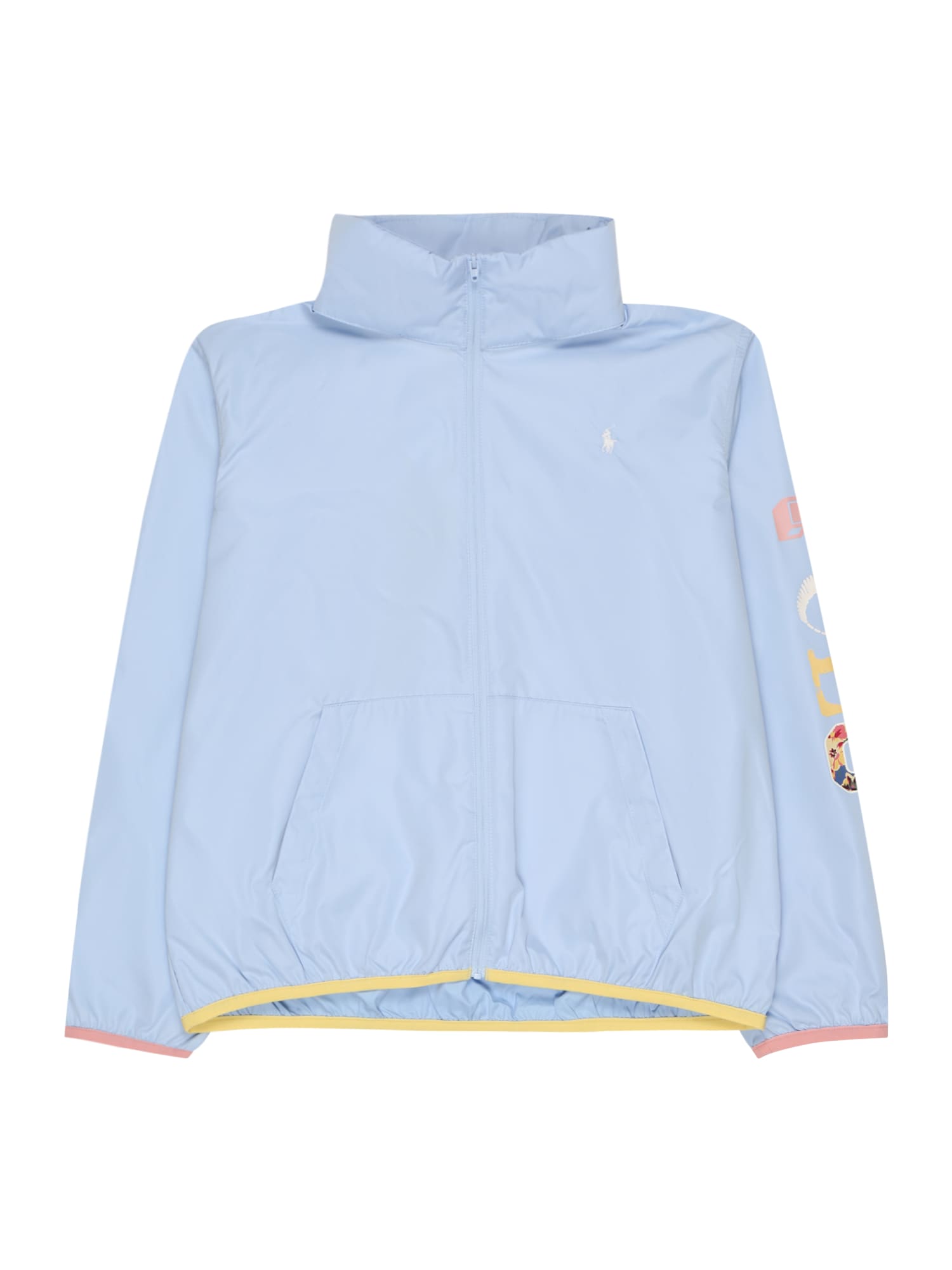 Polo Ralph Lauren Prehodna jakna 'HADLEY'  svetlo modra / rumena / rosé / bela
