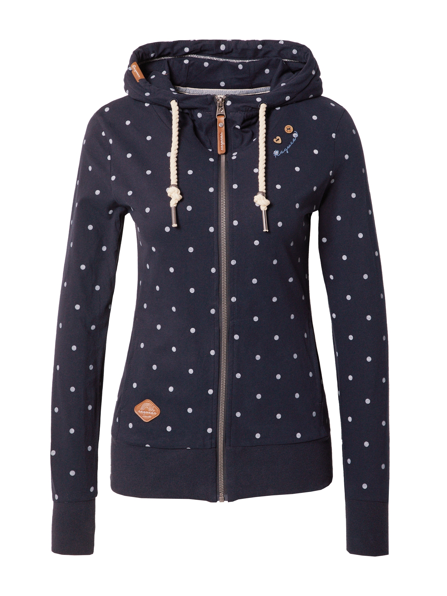 Ragwear Jopa na zadrgo 'PAYA DOTS'  mornarska / svetlo siva
