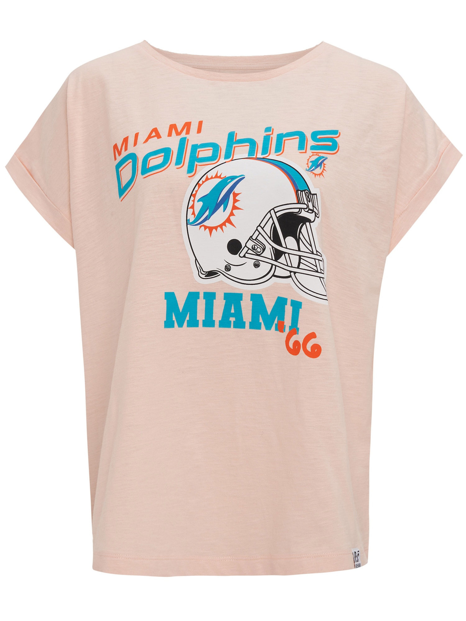 Recovered Funkcionalna majica 'Miami Dolphins'  azur / pastelno roza / črna / bela