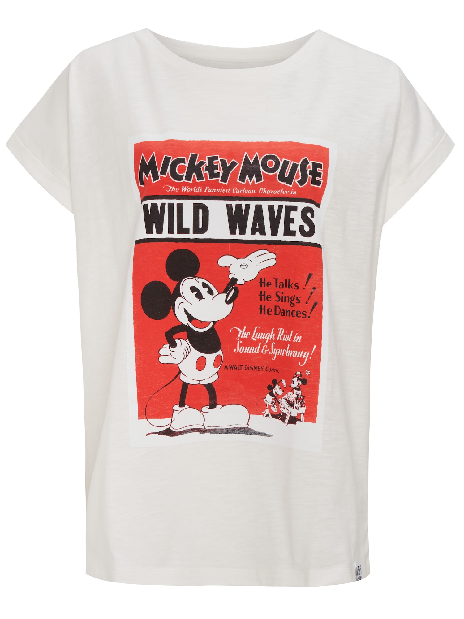 Recovered Majica 'Mickey Mouse Wild Waves'  ecru / rdeča / črna