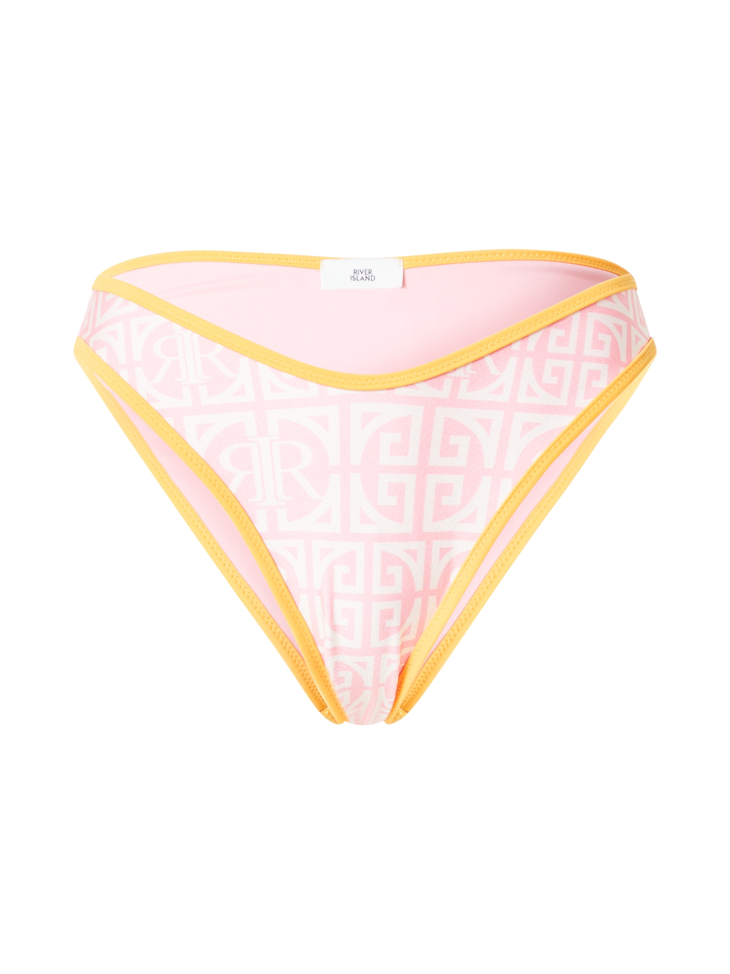 River Island Bikini hlačke  rumena / roza / bela