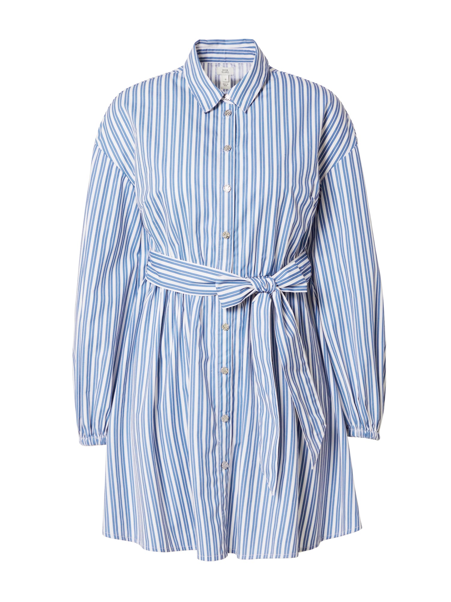 River Island Dolga srajca  svetlo modra / bela