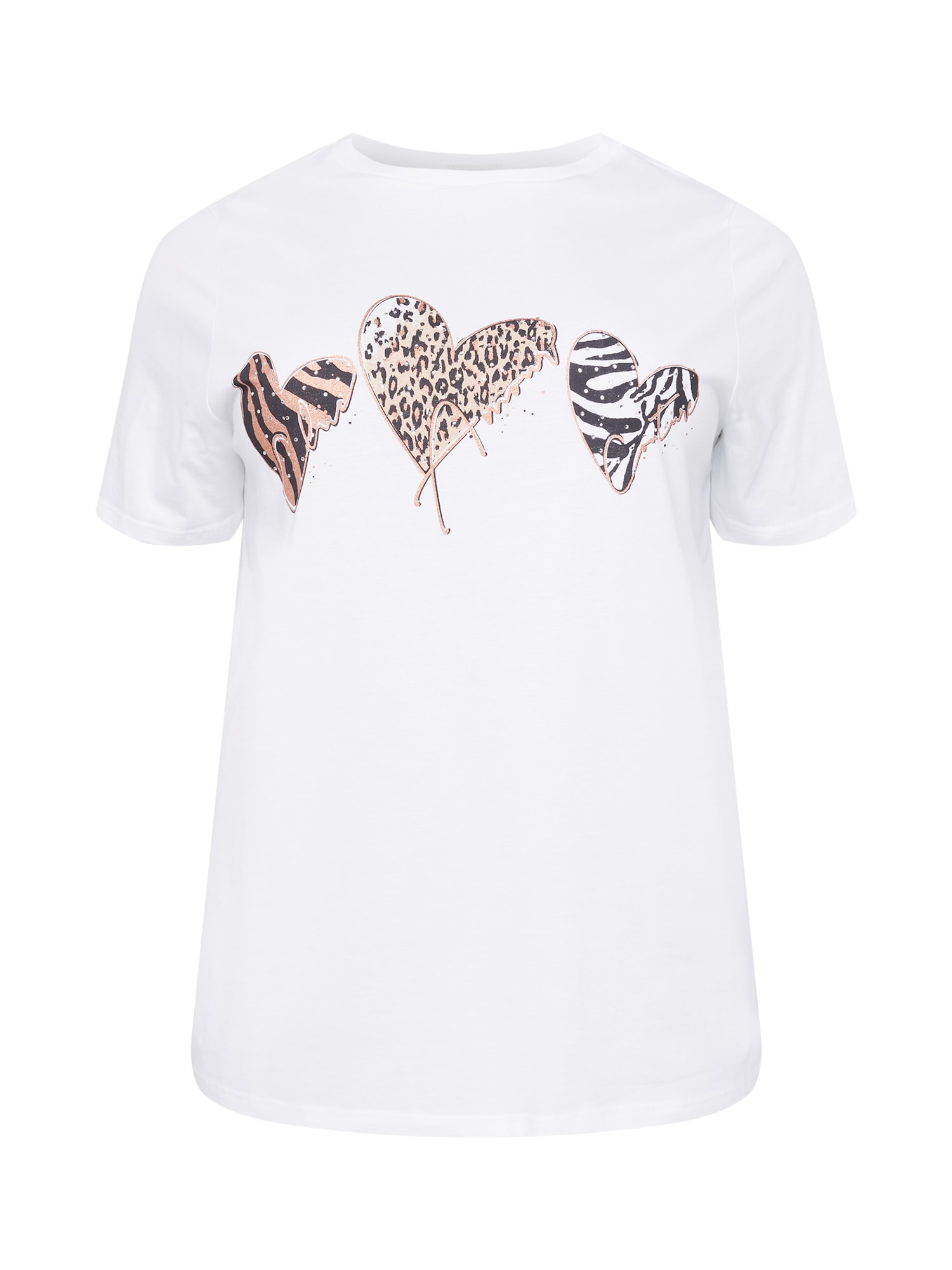 River Island Plus Majica  kremna / svetlo bež / črna