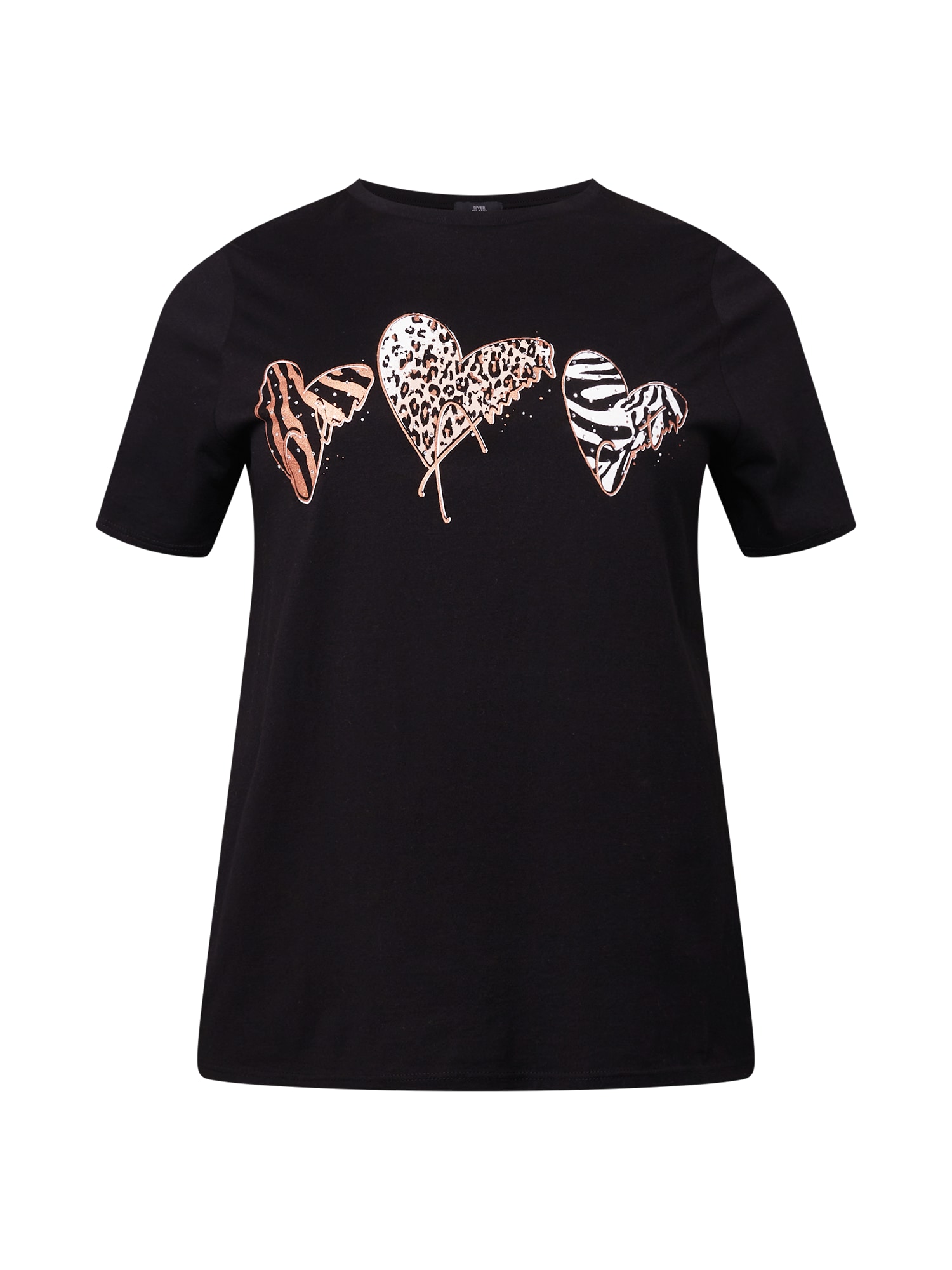 River Island Plus Majica  zlata / črna / srebrna / bela