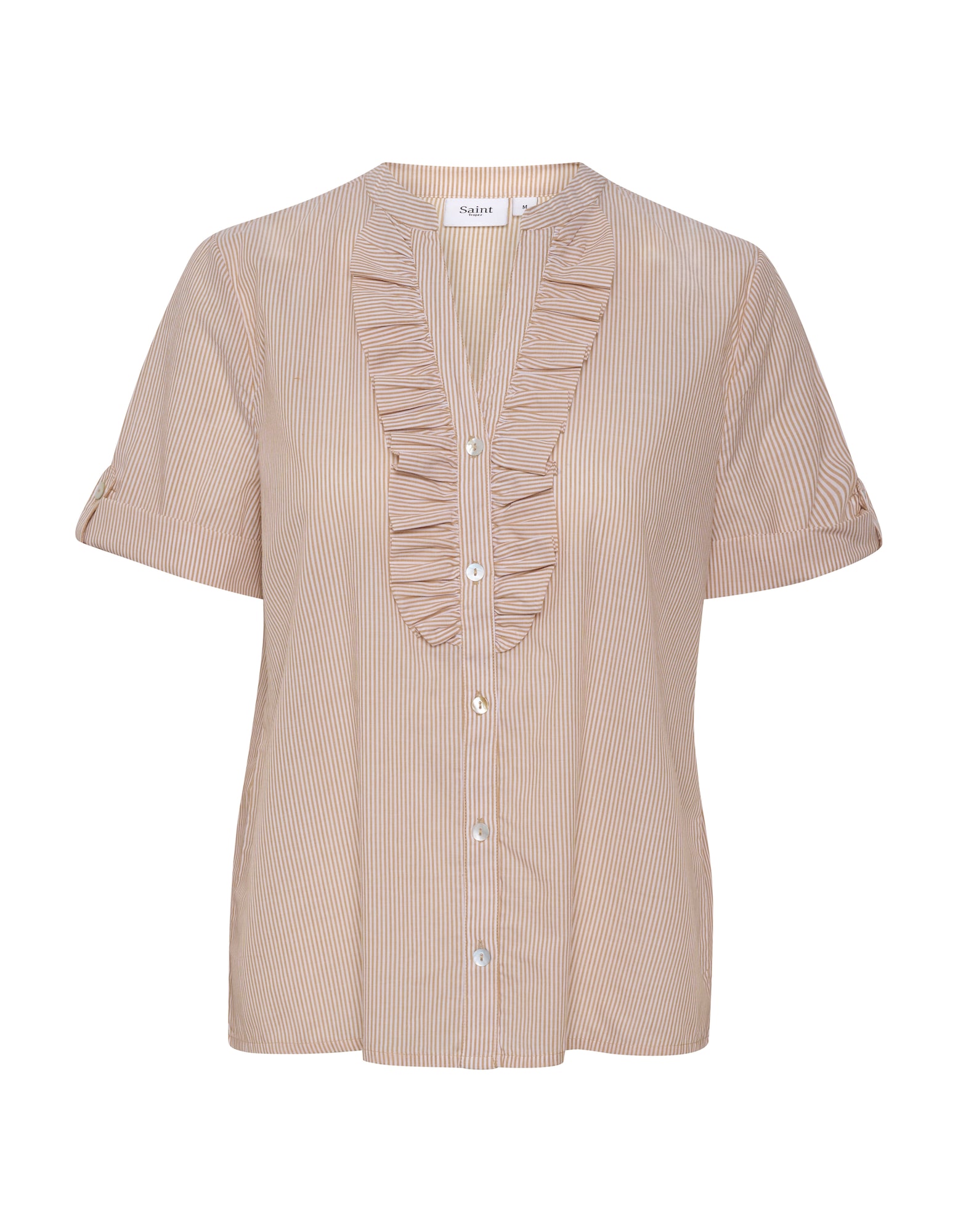 SAINT TROPEZ Bluza 'Mabel'  kamela / bela