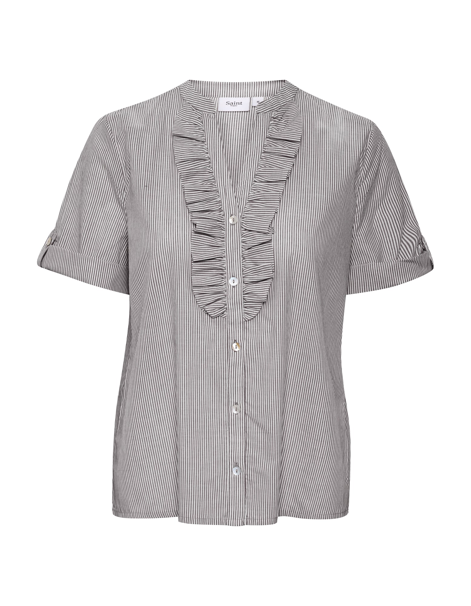 SAINT TROPEZ Bluza 'Mabel'  siva / bela