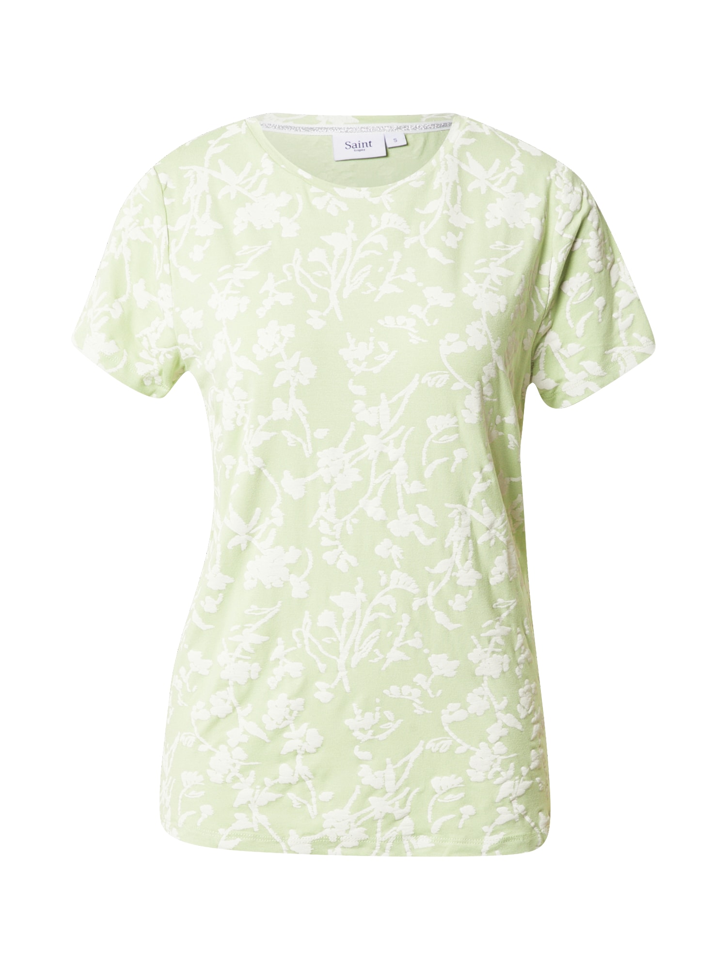 SAINT TROPEZ Bluza 'Mina'  pastelno zelena / off-bela