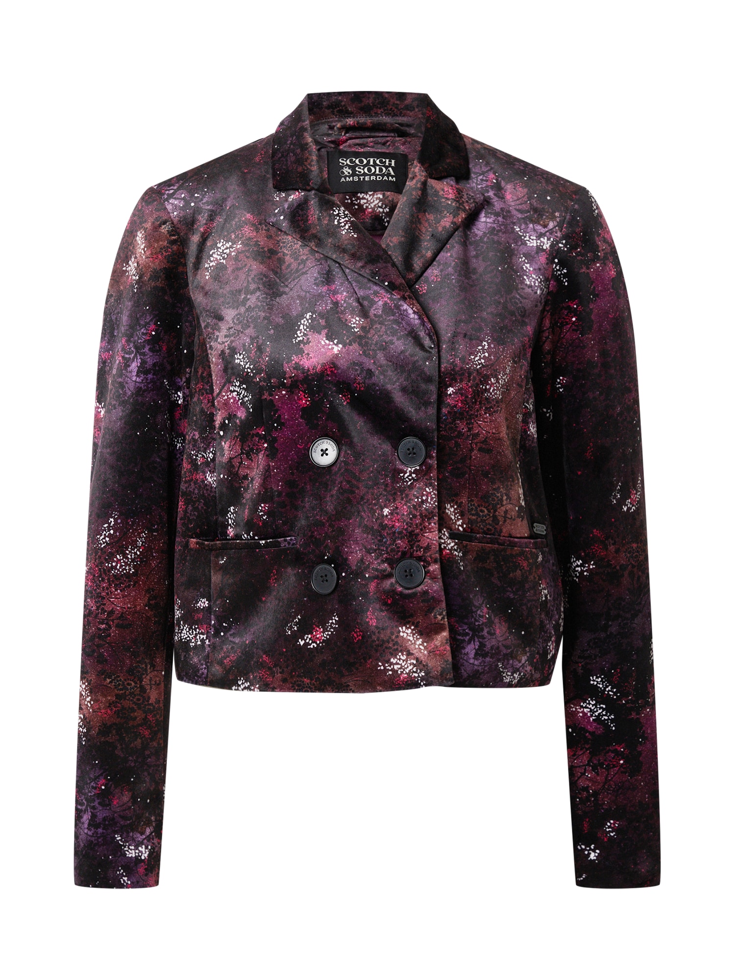 SCOTCH & SODA Blazer  jagoda / svetlo lila / črna / bela