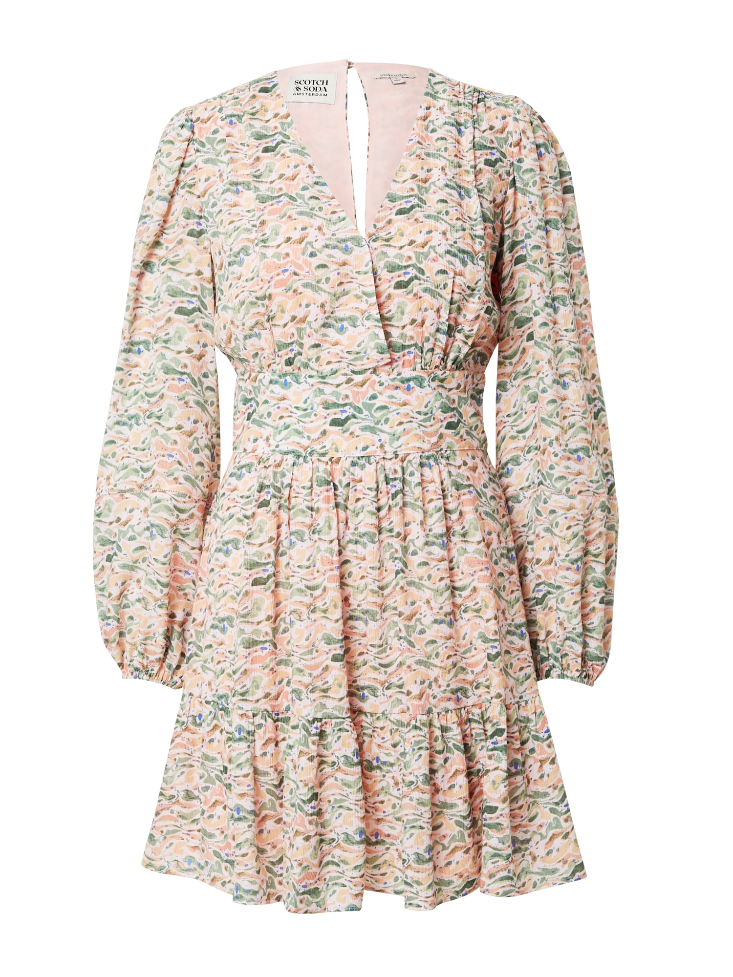 SCOTCH & SODA Dolga srajca  modra / zelena / pastelno roza / bela