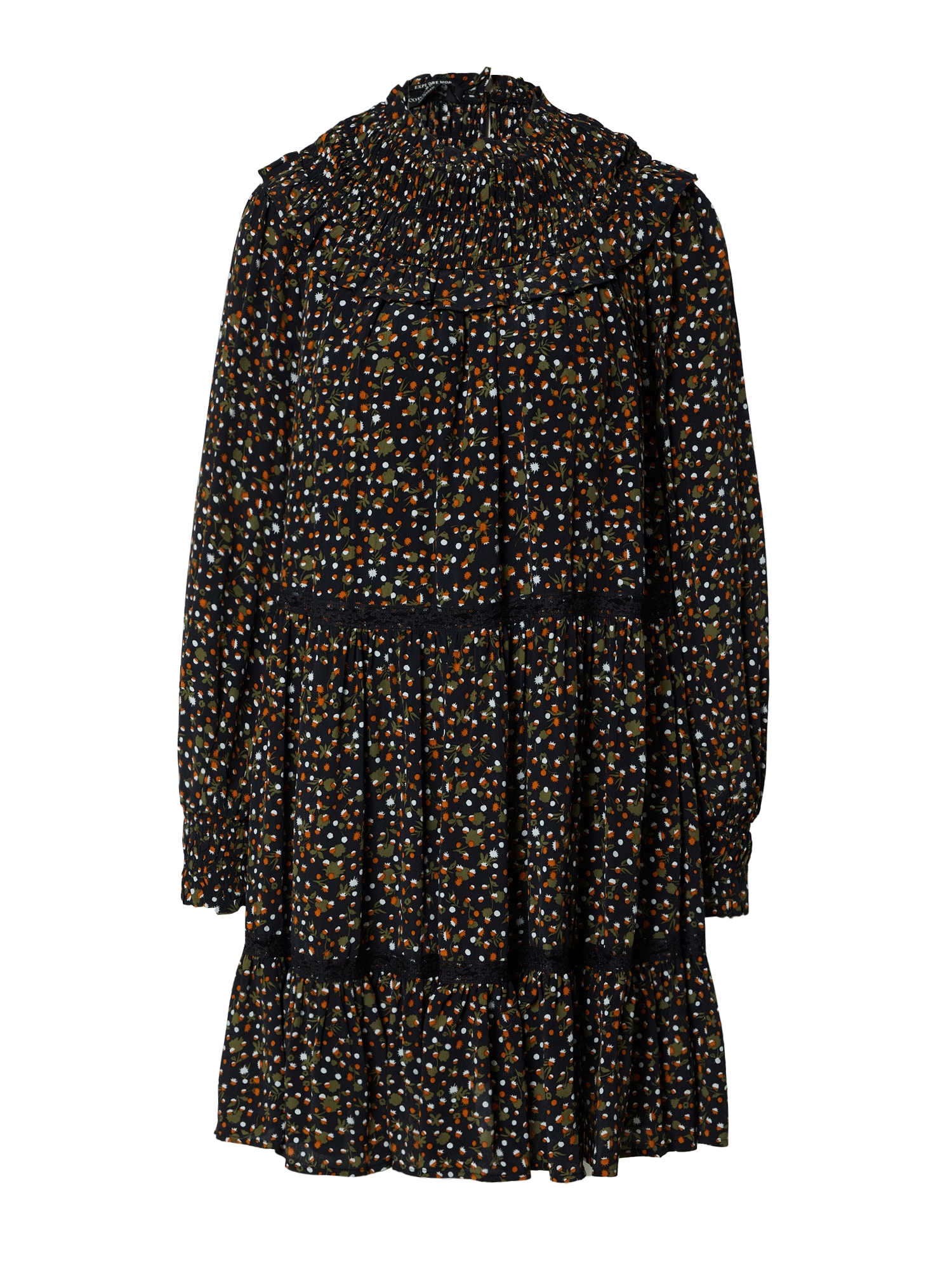 SCOTCH & SODA Obleka  oliva / temno oranžna / črna / bela