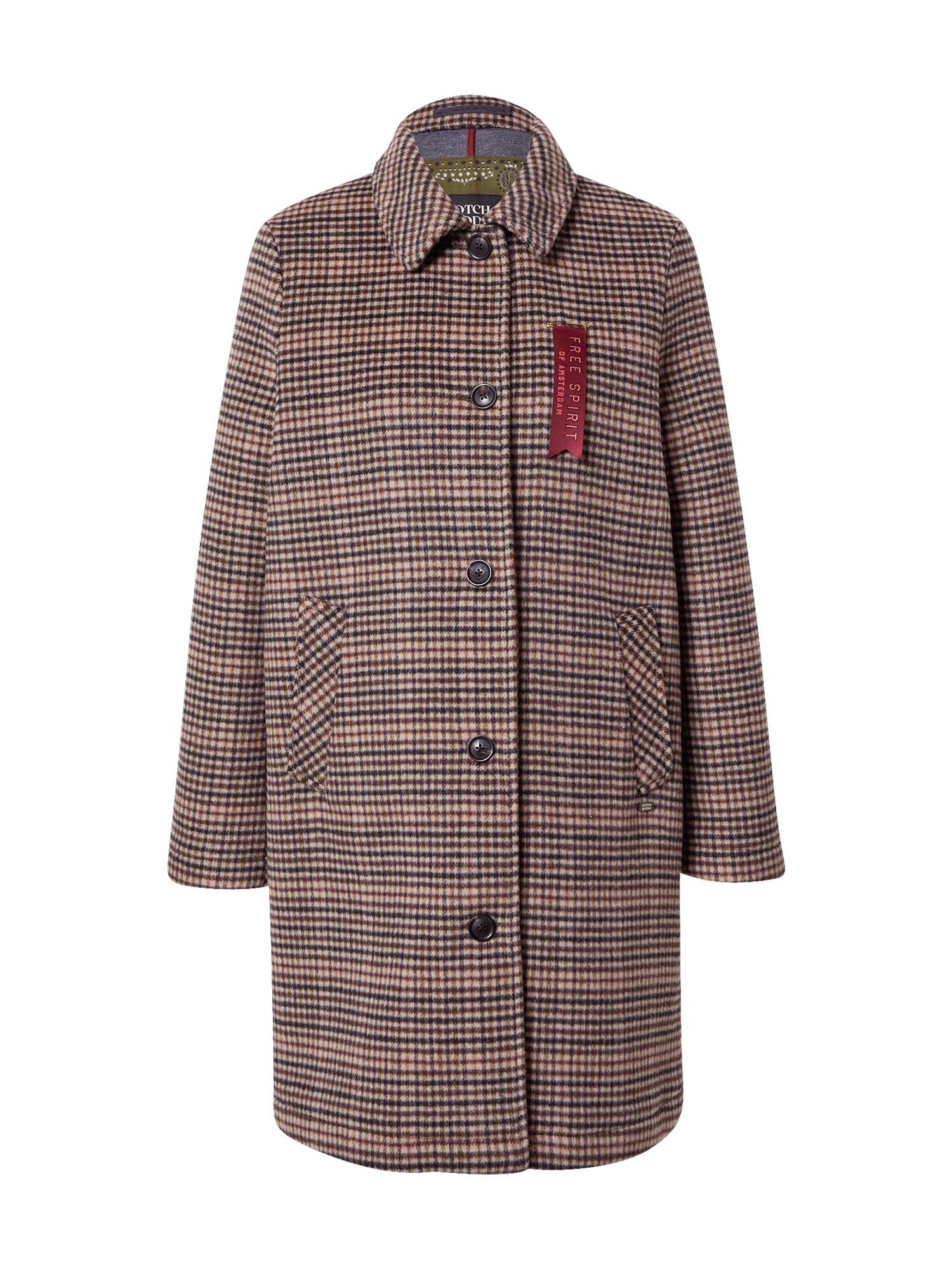 SCOTCH & SODA Prehoden plašč  svetlo bež / rjava / temno rjava