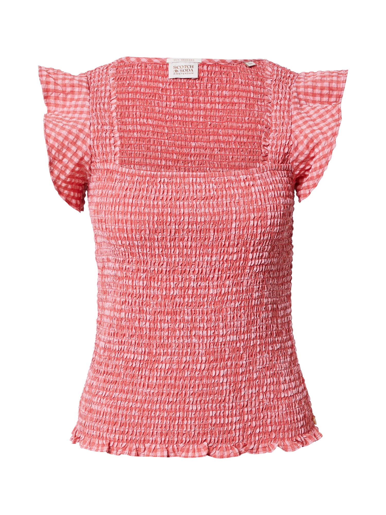 SCOTCH & SODA Top 'Seersucker'  roza / svetlo rdeča
