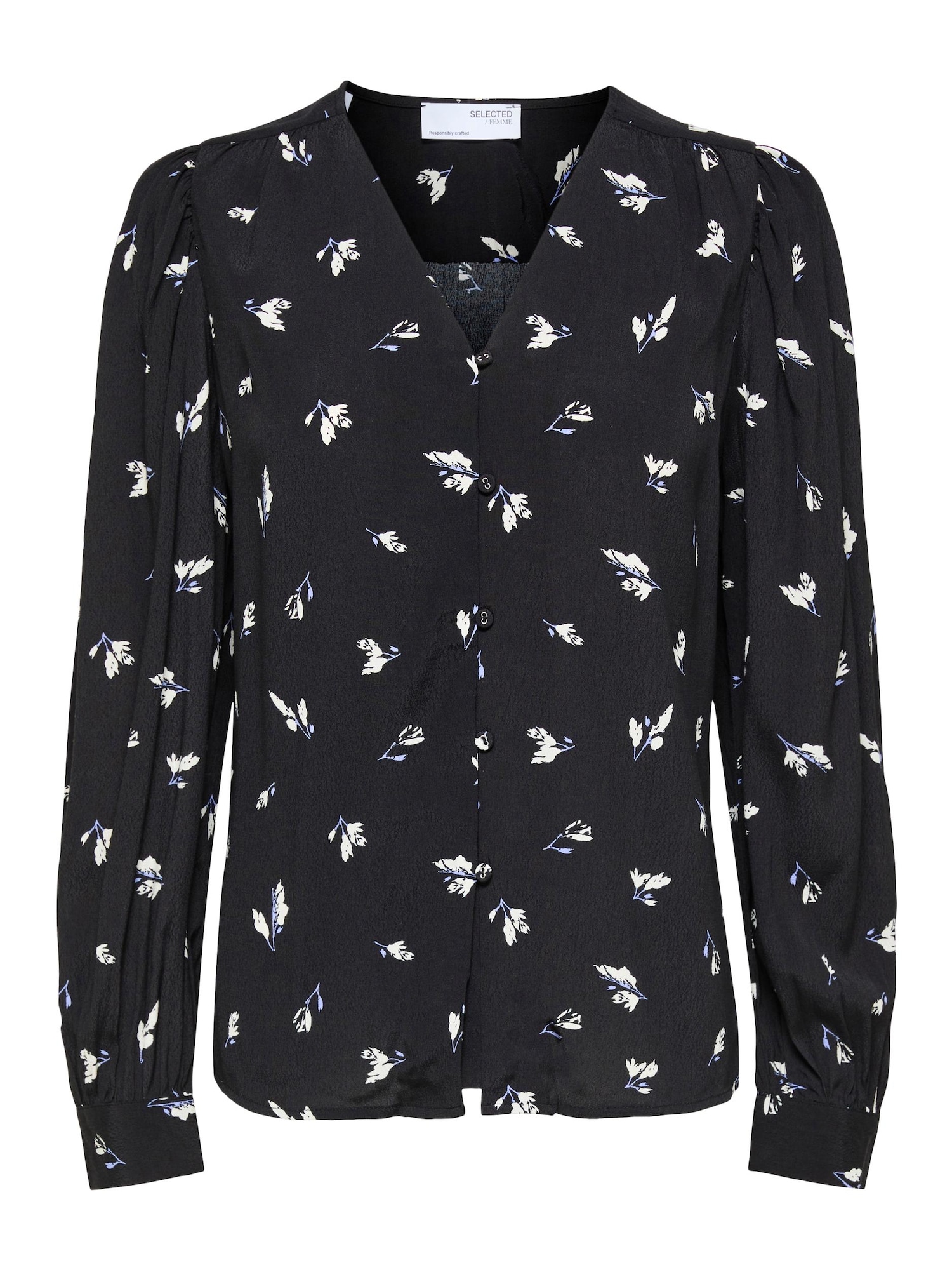 SELECTED FEMME Bluza 'Walda'  svetlo modra / črna / bela