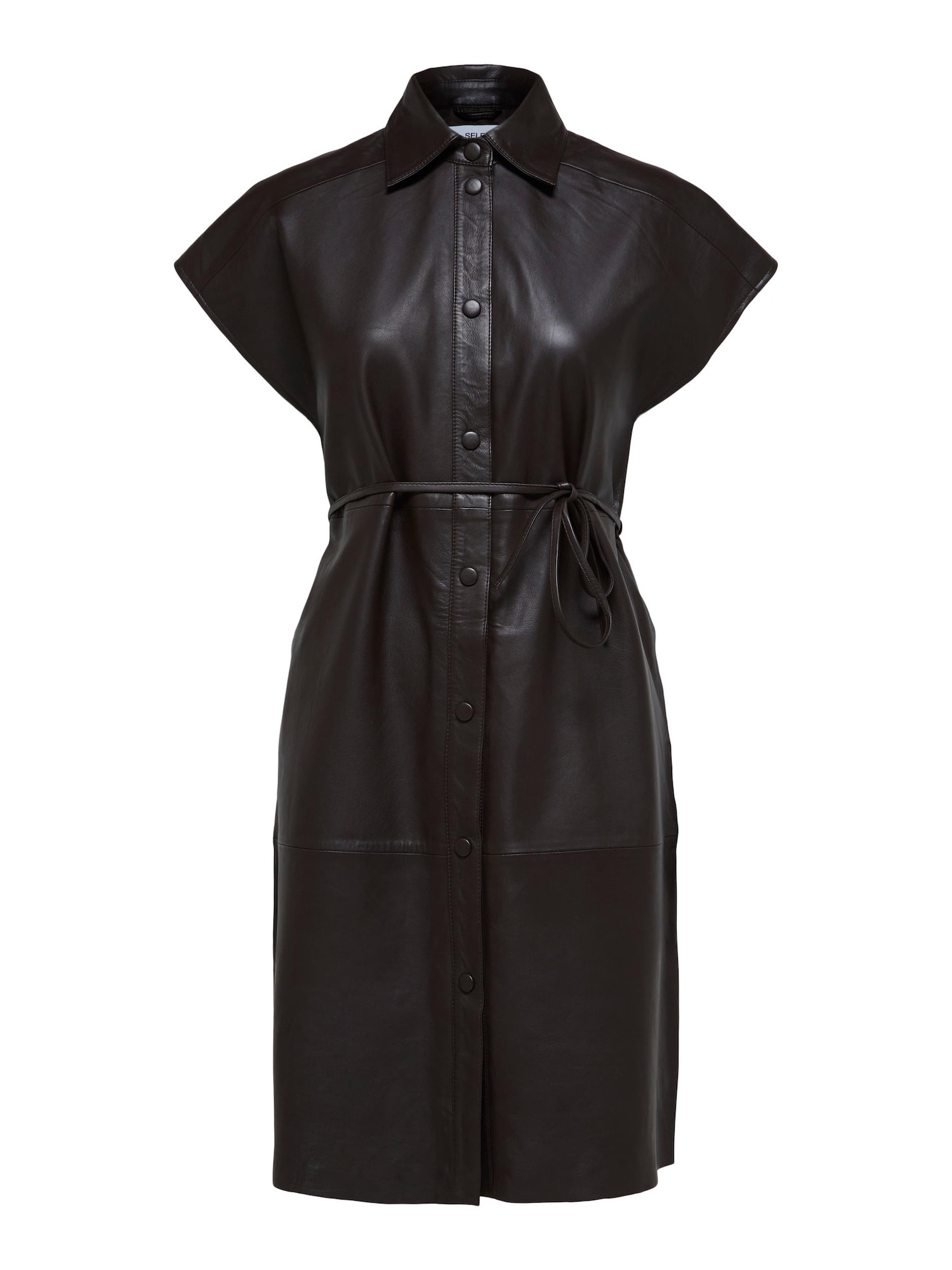 SELECTED FEMME Dolga srajca 'Sigrid'  temno rjava