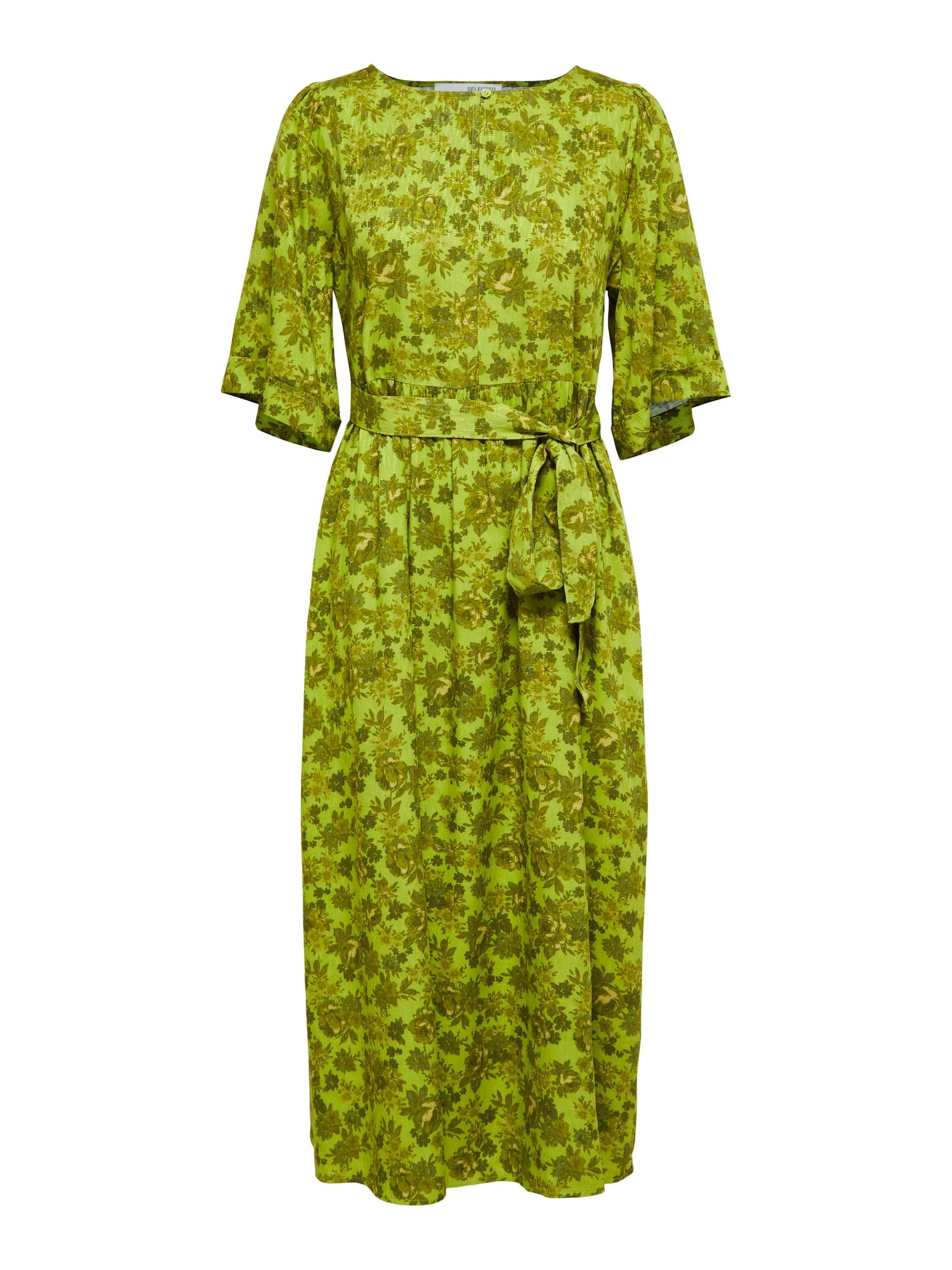 SELECTED FEMME Obleka 'HEIDI'  oliva / jabolko / temno zelena
