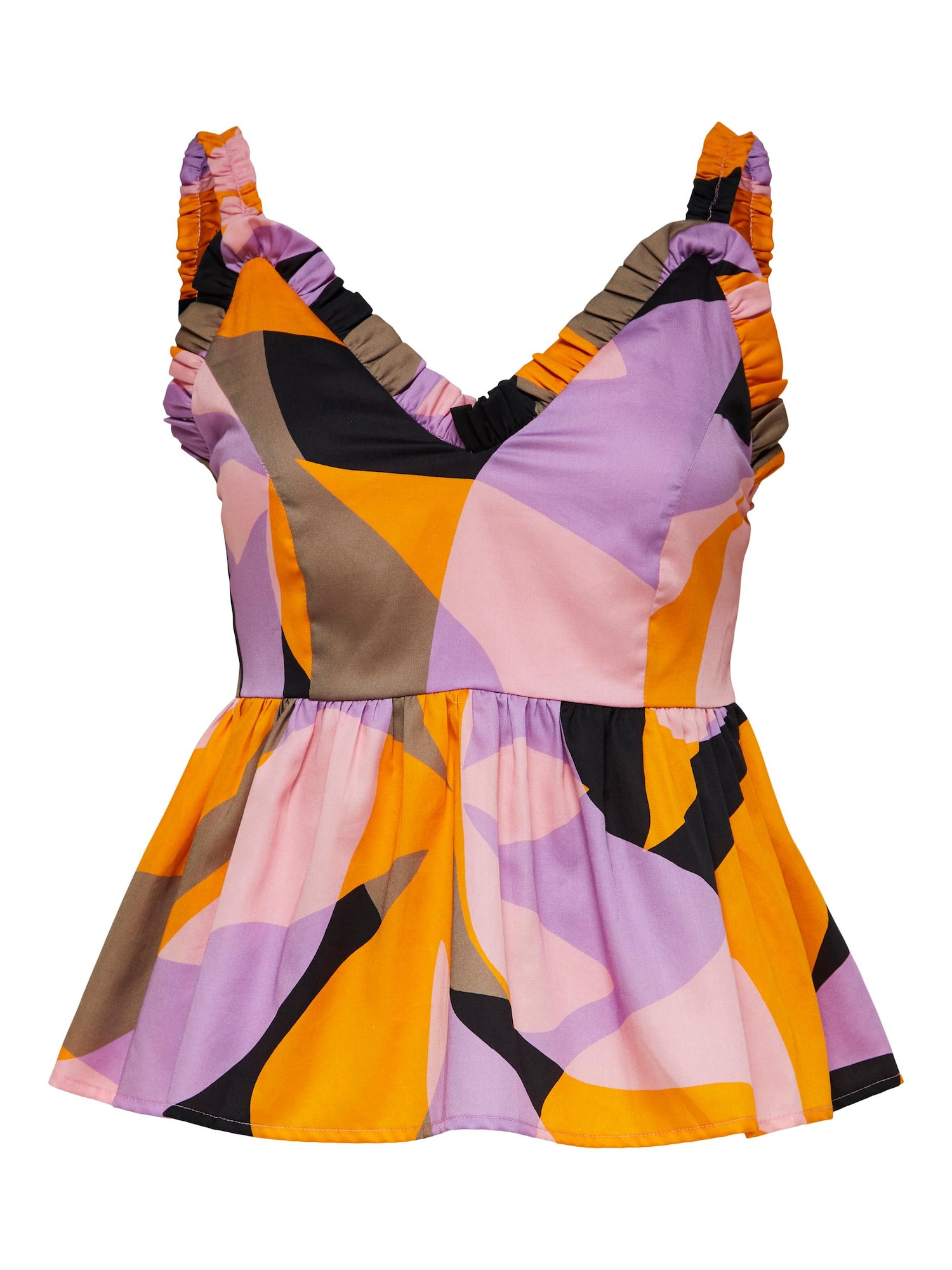 SELECTED FEMME Top  lila / temno oranžna / črna