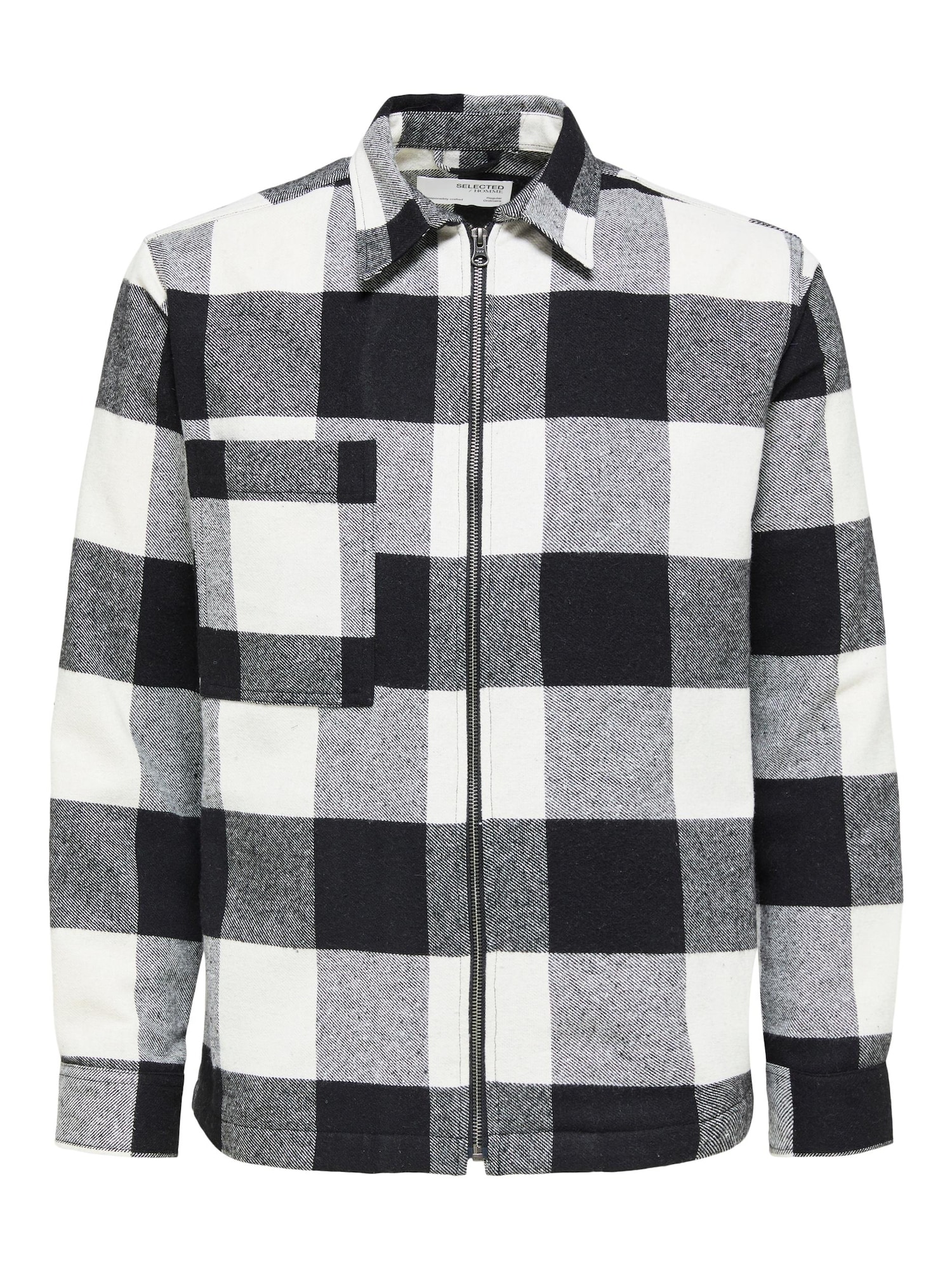 SELECTED HOMME Prehodna jakna  črna / bela