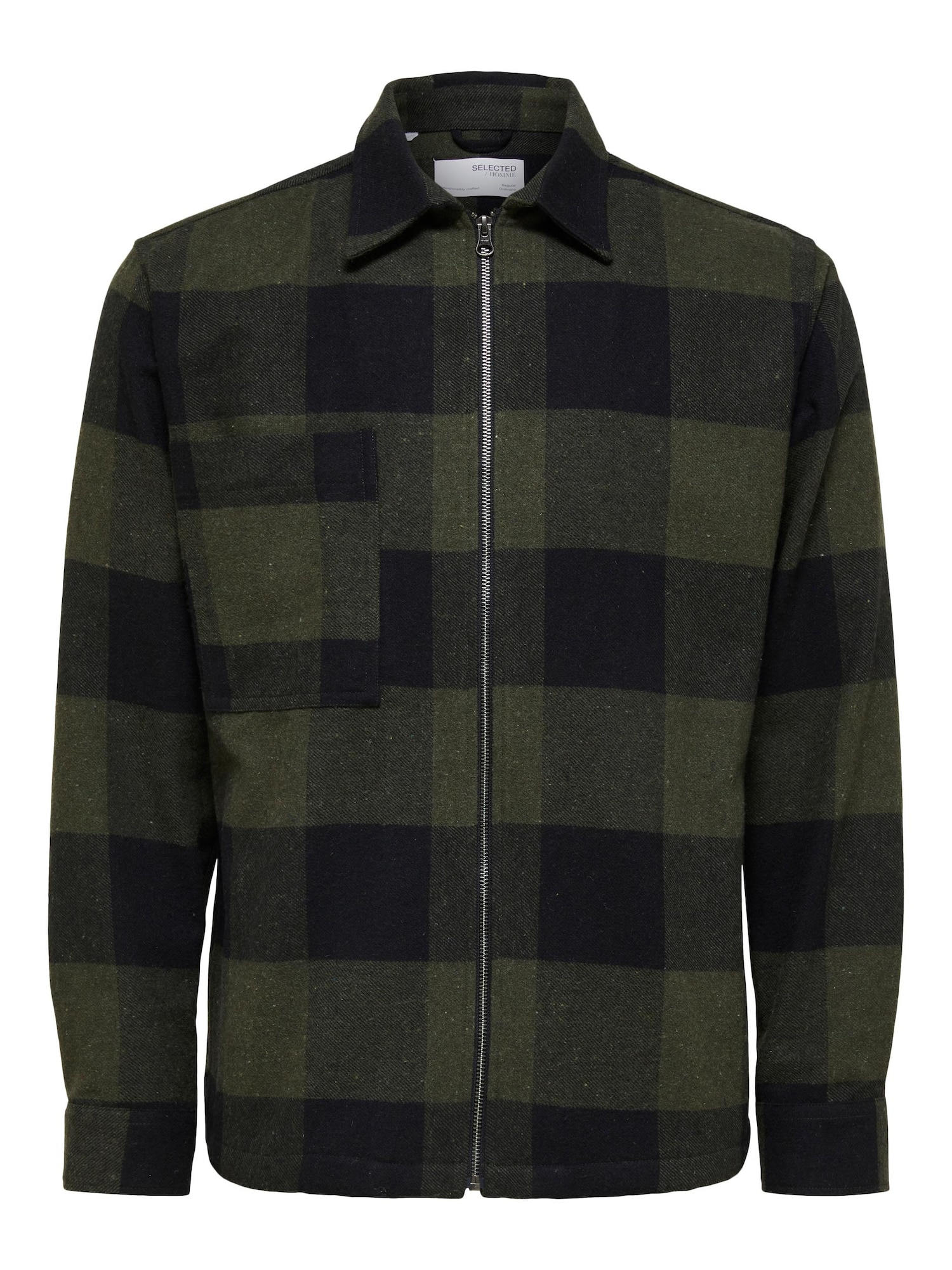 SELECTED HOMME Prehodna jakna  oliva / črna