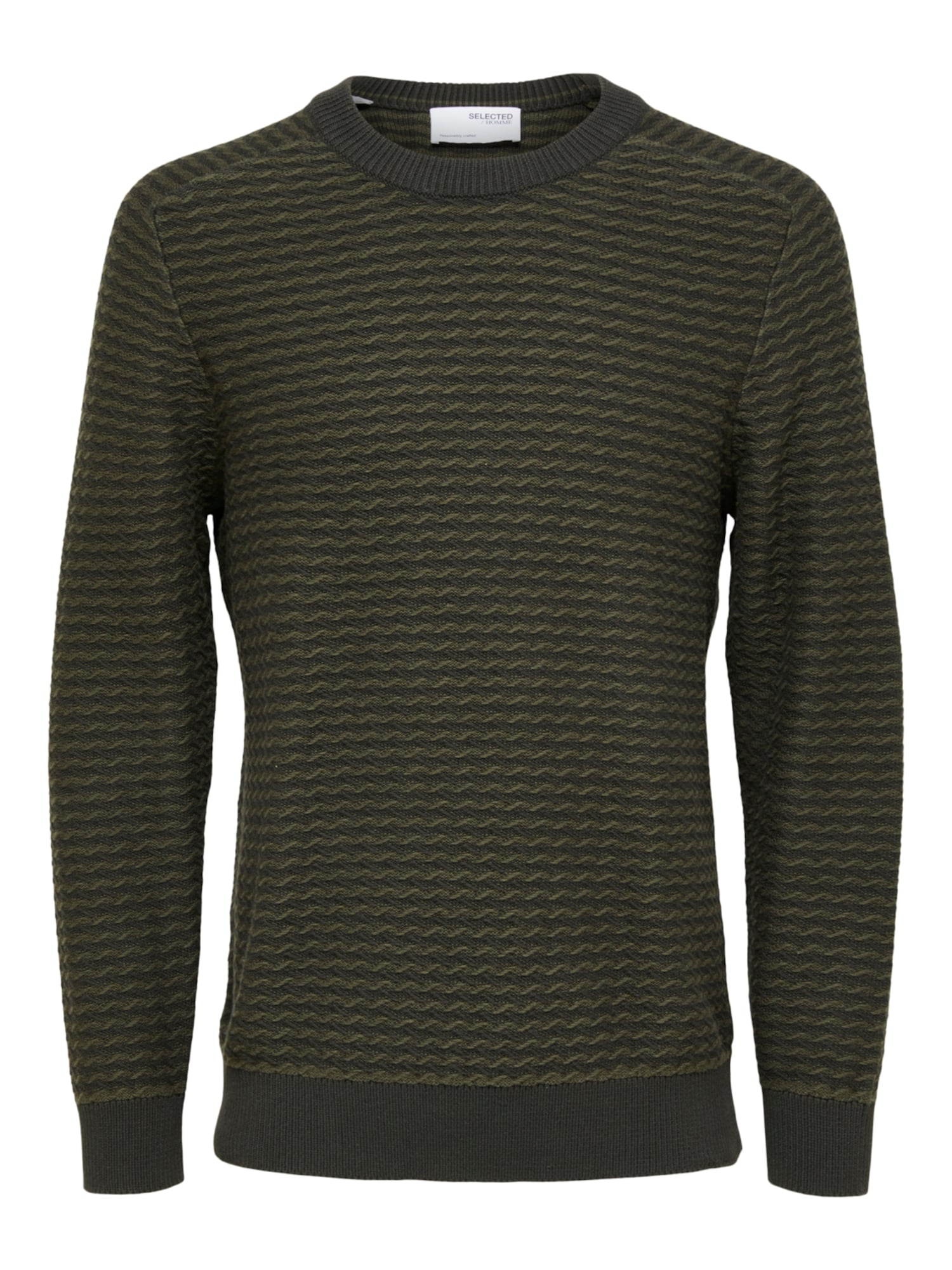 SELECTED HOMME Pulover 'Coin'  temno zelena