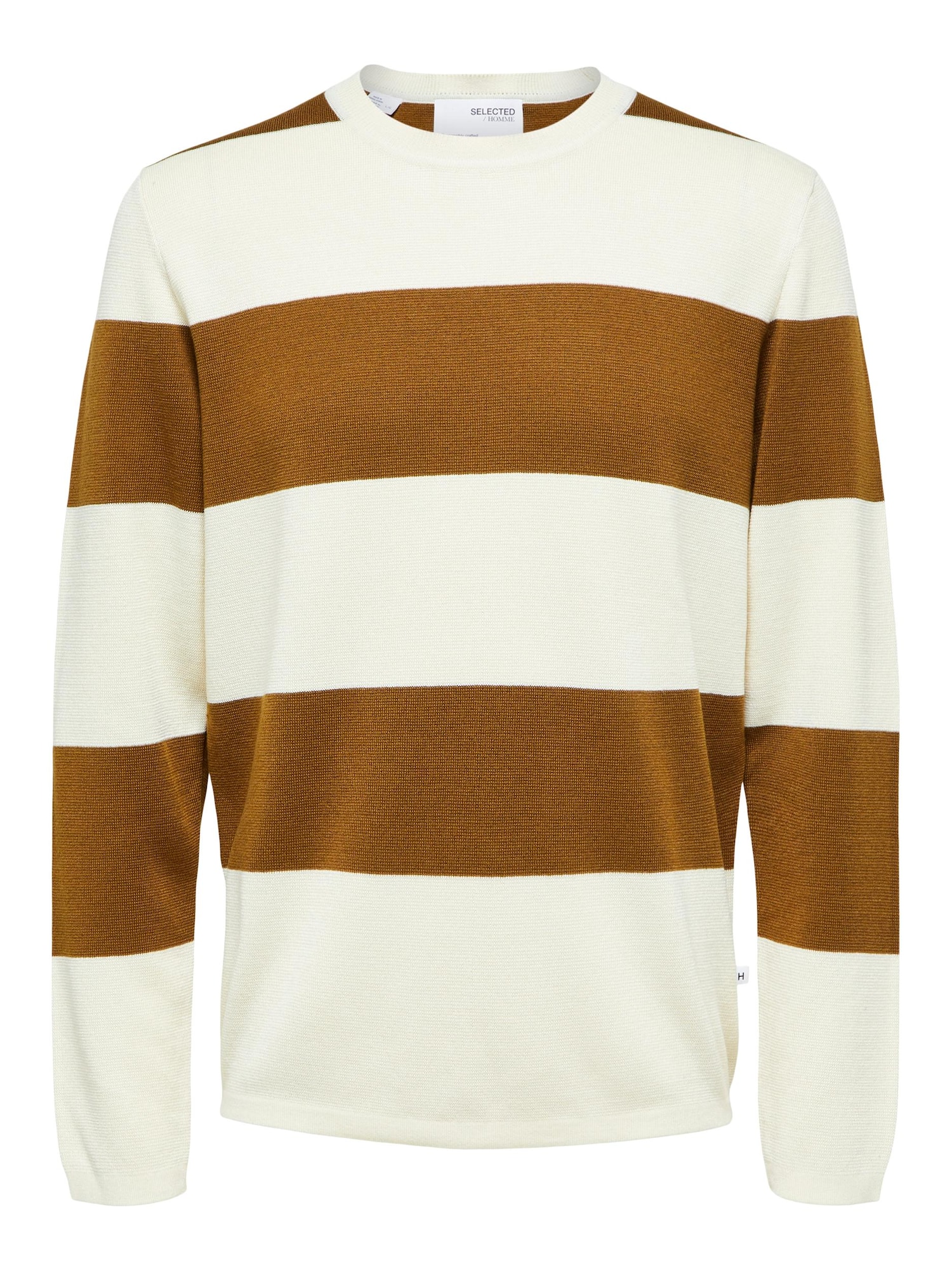 SELECTED HOMME Pulover 'Martin'  karamel / bela