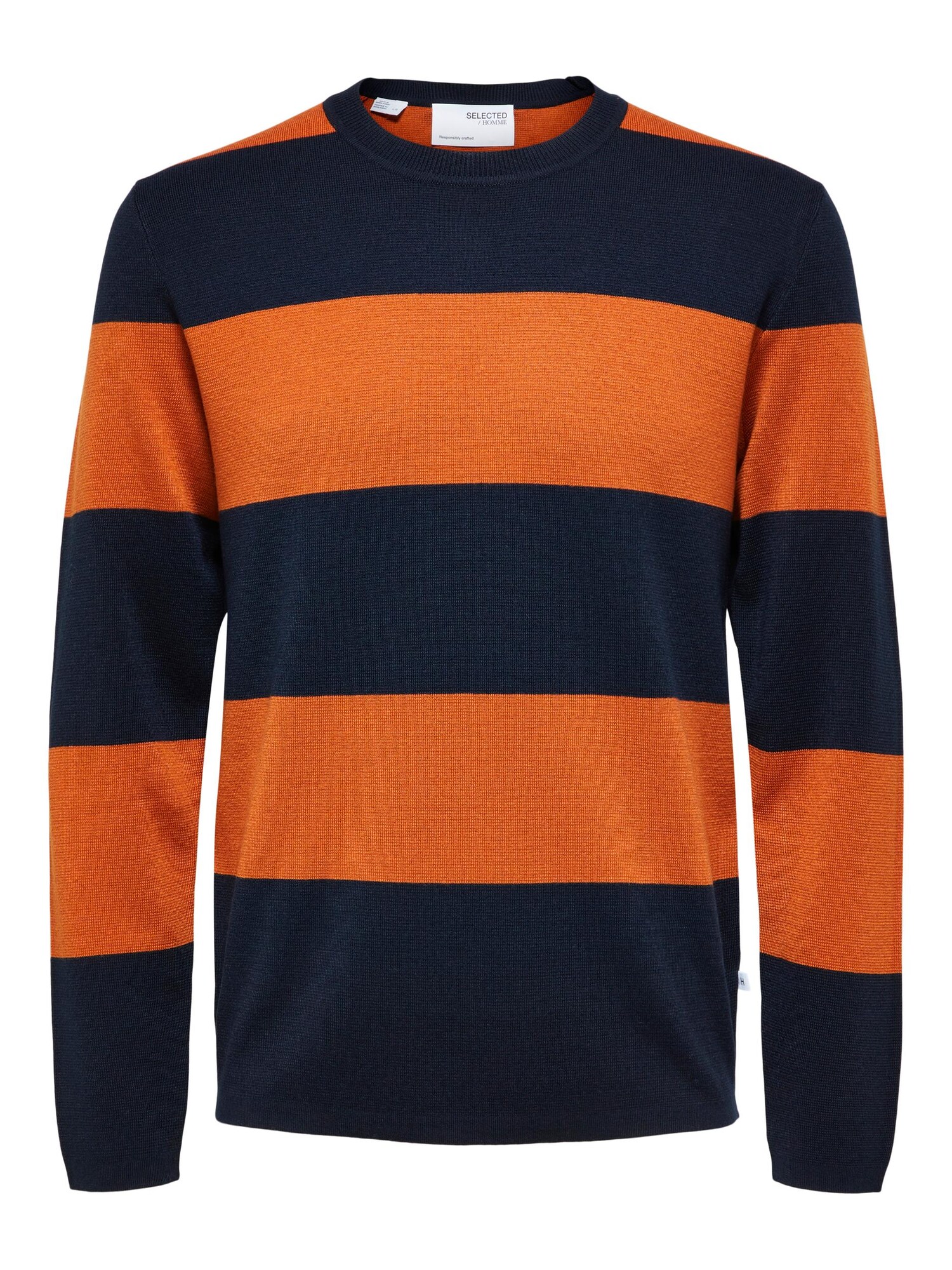 SELECTED HOMME Pulover 'Martin'  nočno modra / mandarina