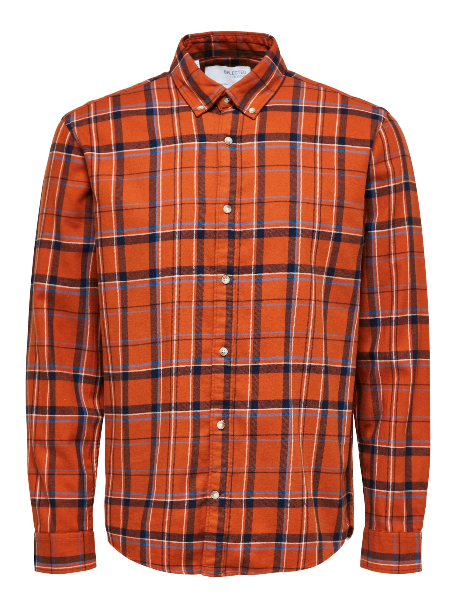 SELECTED HOMME Srajca 'RAND'  modra / rjasto rjava / črna / bela