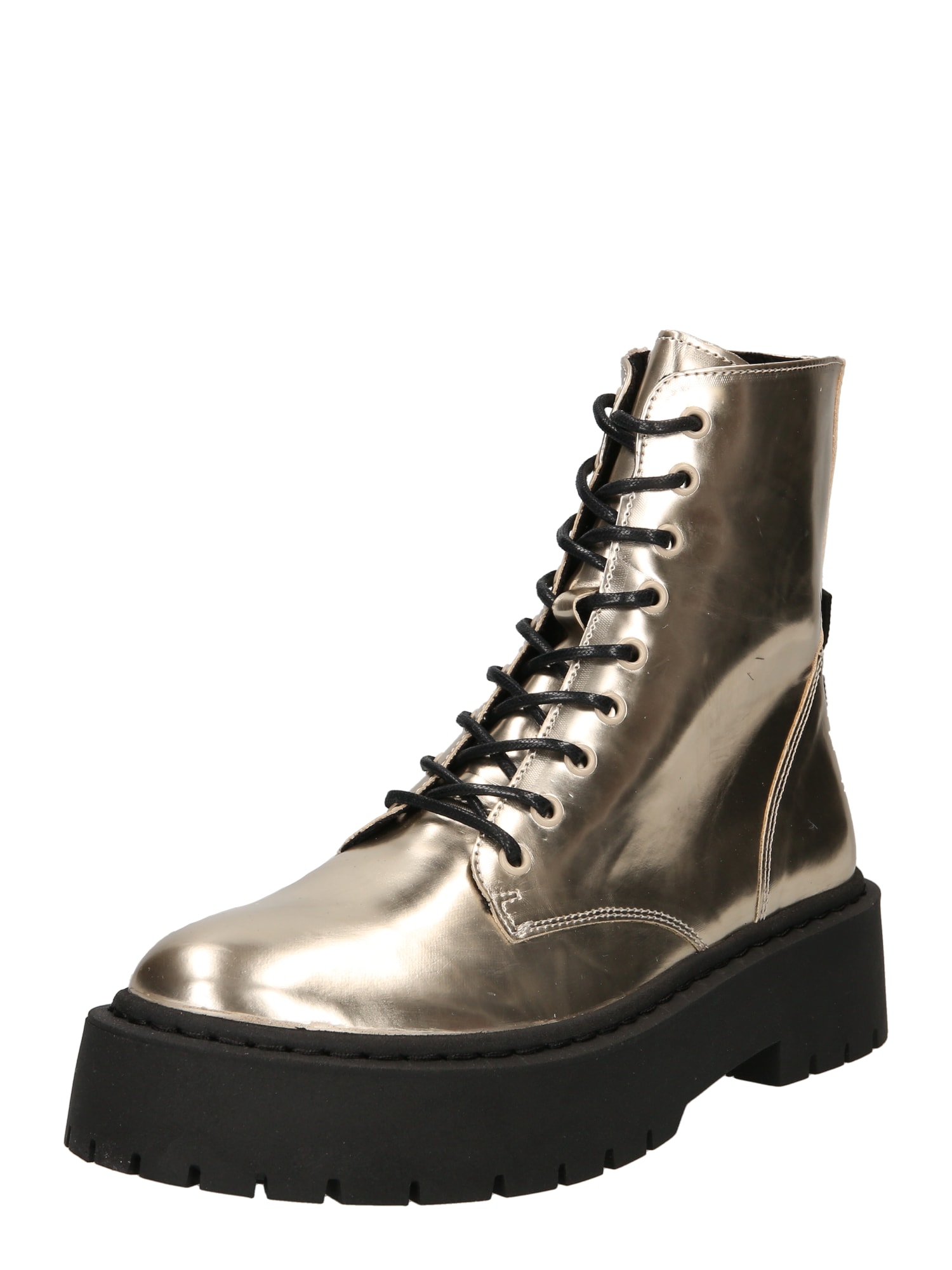 STEVE MADDEN Gležnarji z vezalkami 'SKYLAR'  zlata / črna