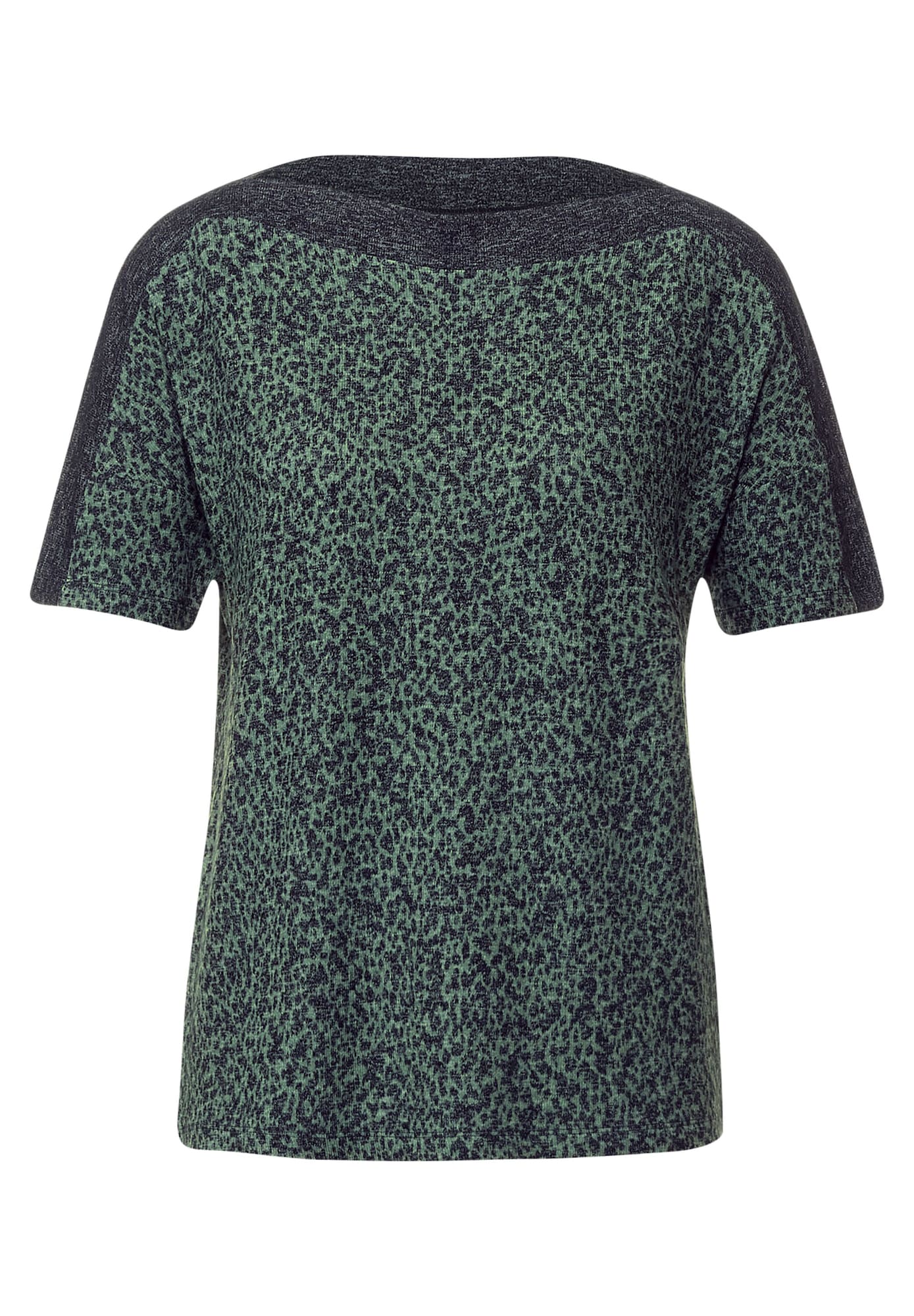 STREET ONE Majica  temno siva / zelena