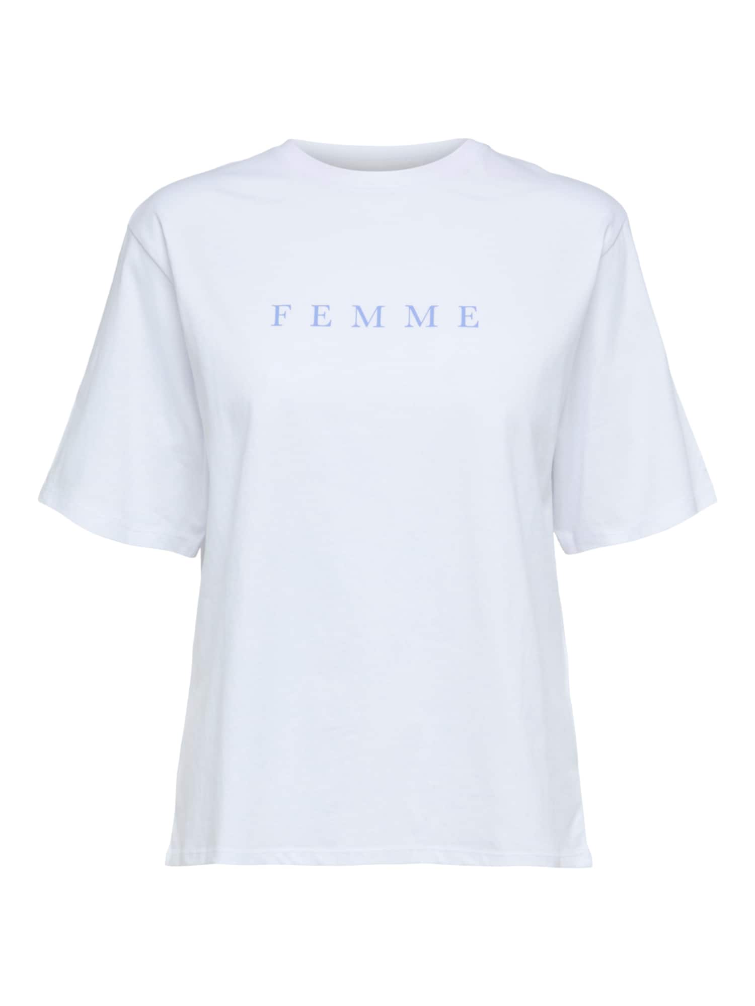 Selected Femme Curve Majica 'Vilja'  svetlo modra / bela
