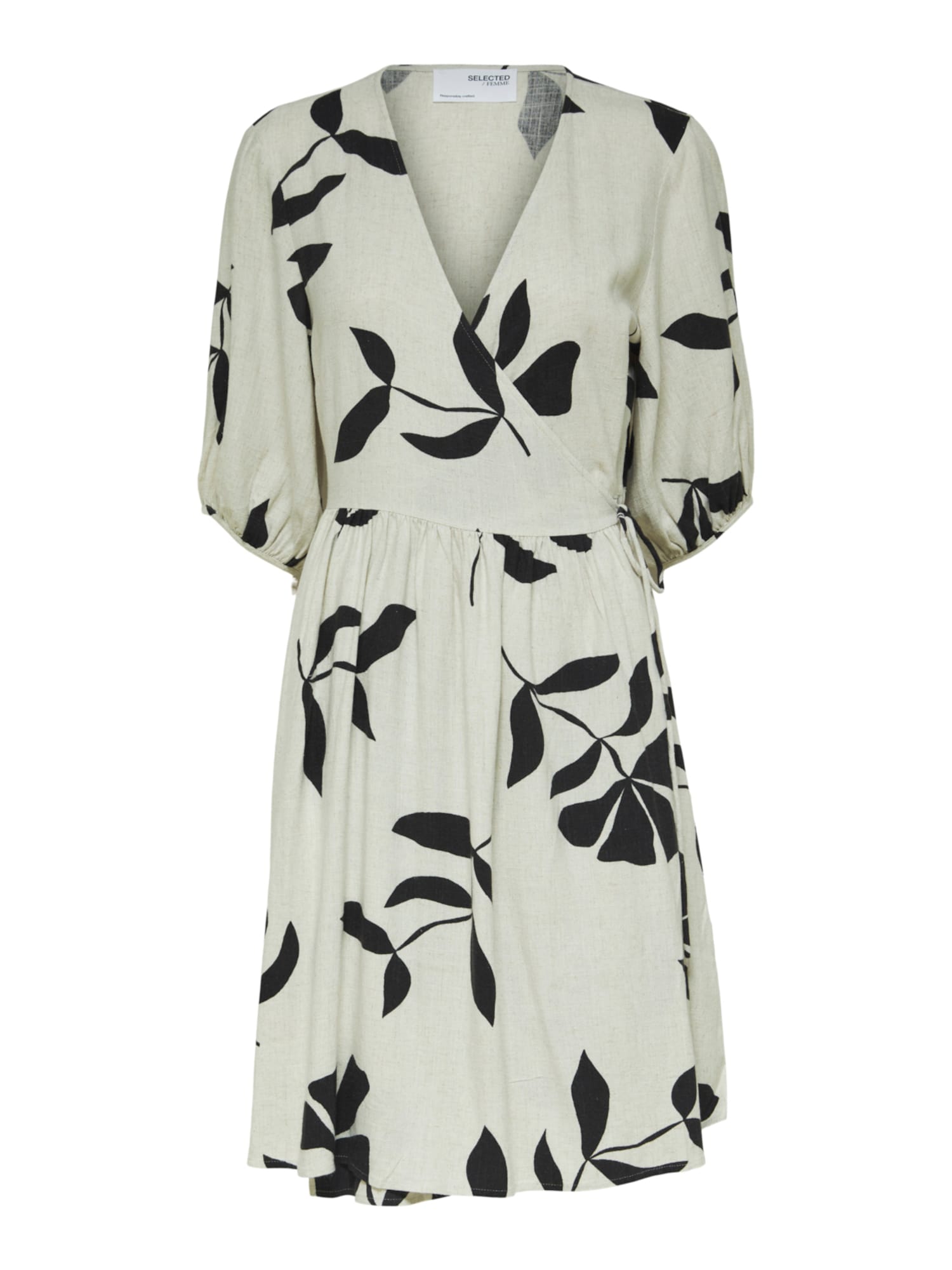 Selected Femme Curve Obleka 'Rami'  pesek / črna