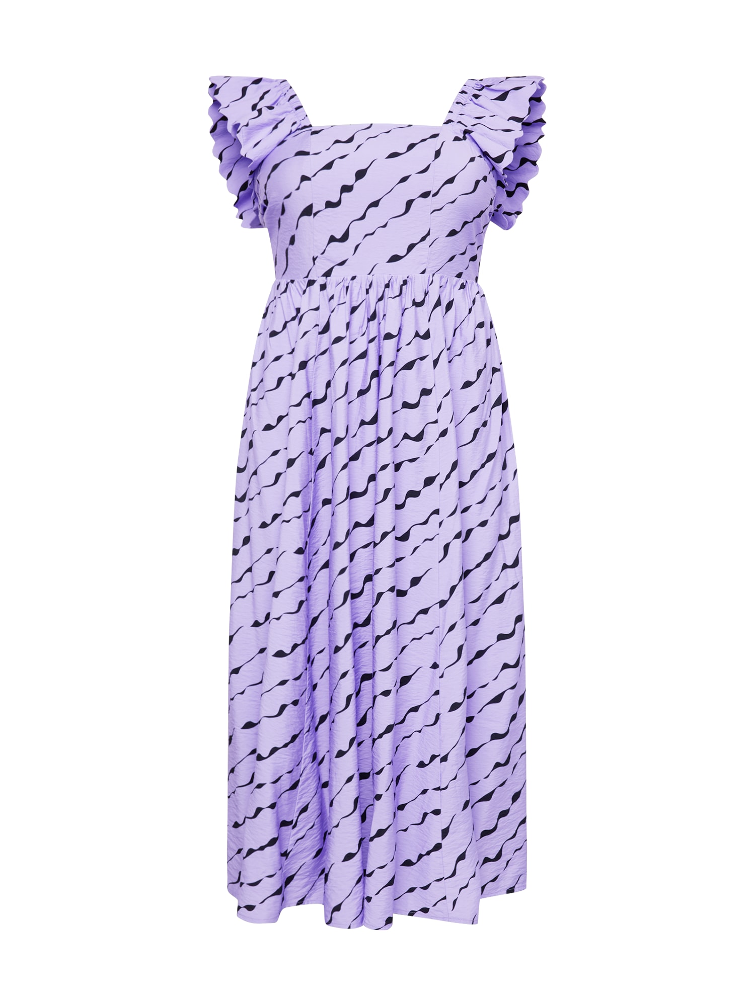 Selected Femme Curve Poletna obleka 'Lara'  svetlo lila / črna