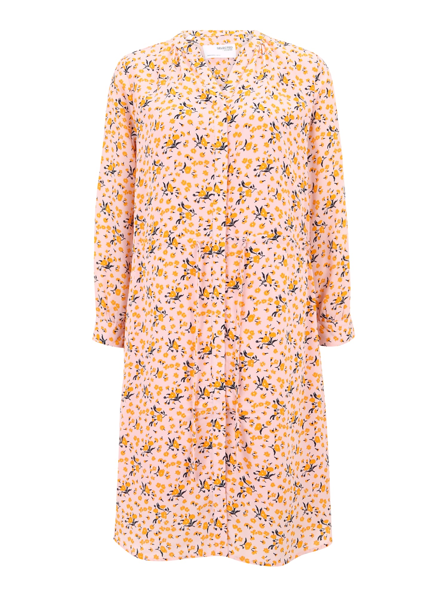 Selected Femme Tall Dolga srajca 'DAMINA'  temno oranžna / pastelno roza / črna